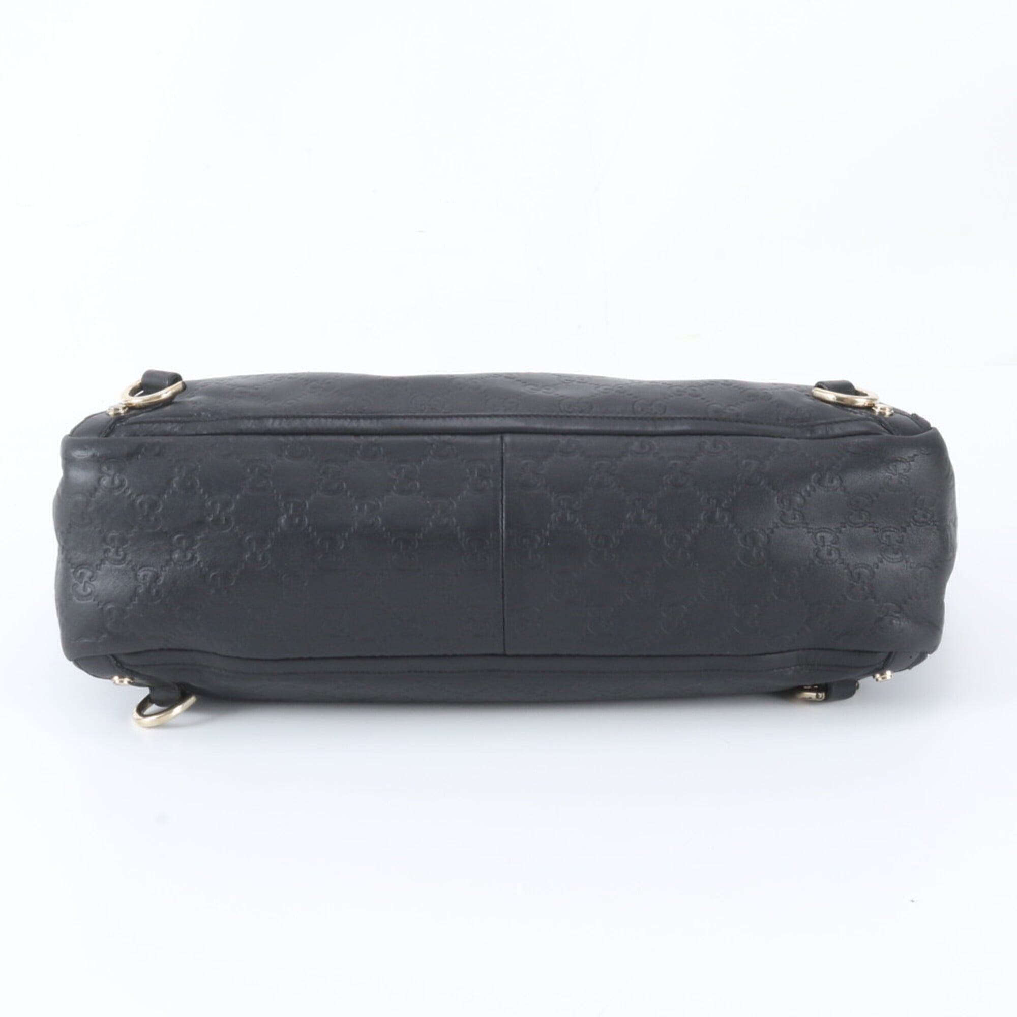 Gucci Abbey Black Leather Handbag Tote Bag (Pre-Owned)