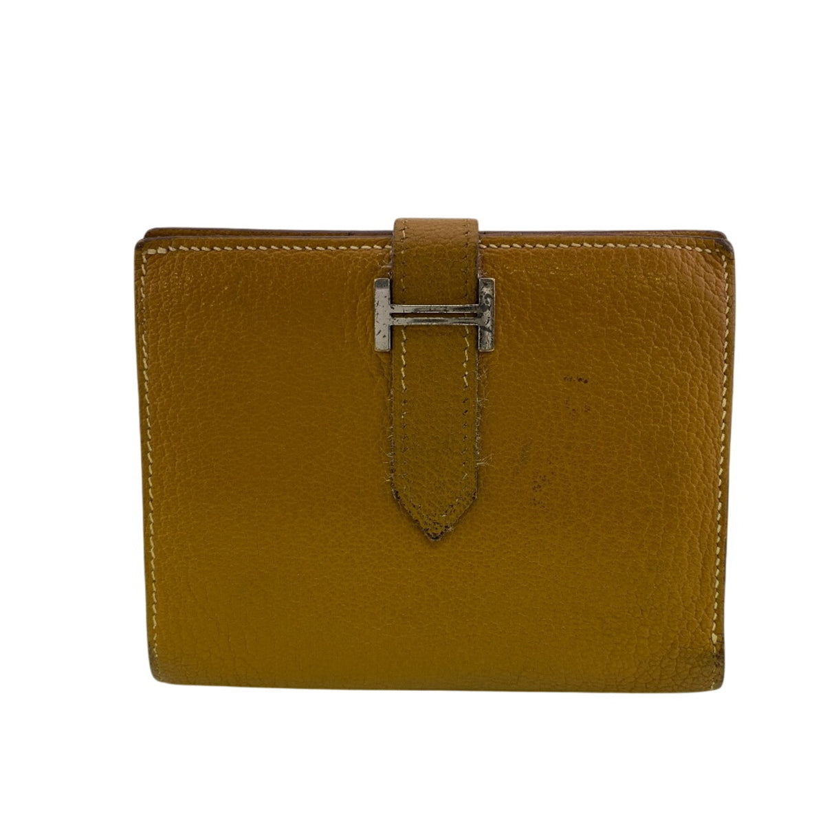 Hermes Beige Leather Wallet (Bi-Fold) (Pre-Owned)