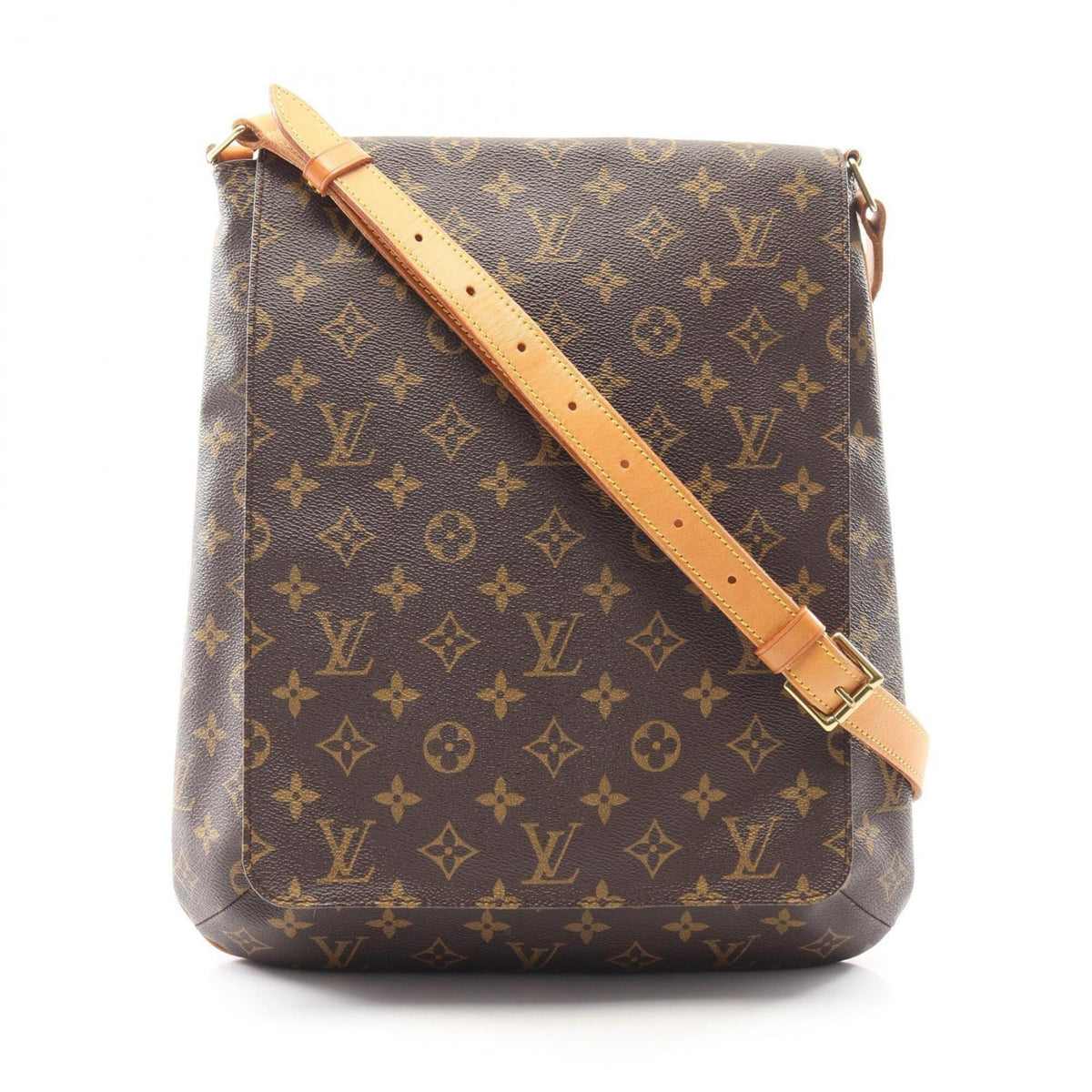 Louis Vuitton Brown Monogram Coated Canvas Leather Handbag Shoulder Bag (Pre-Owned)