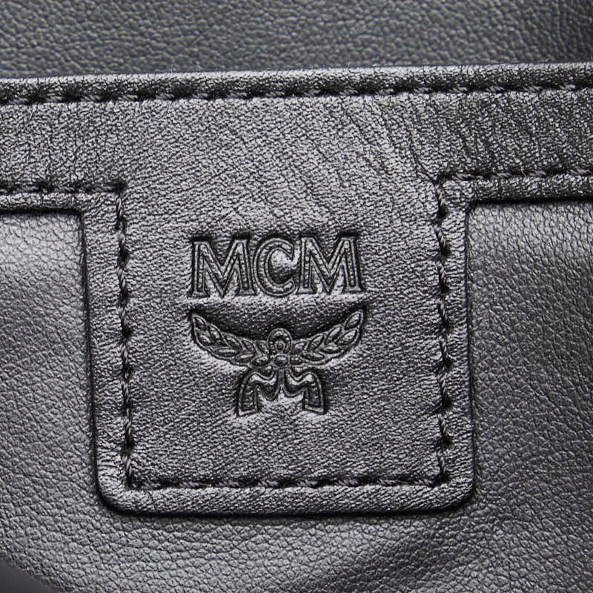 Mcm Beige Pvc Leather Backpack (Pre-Owned)