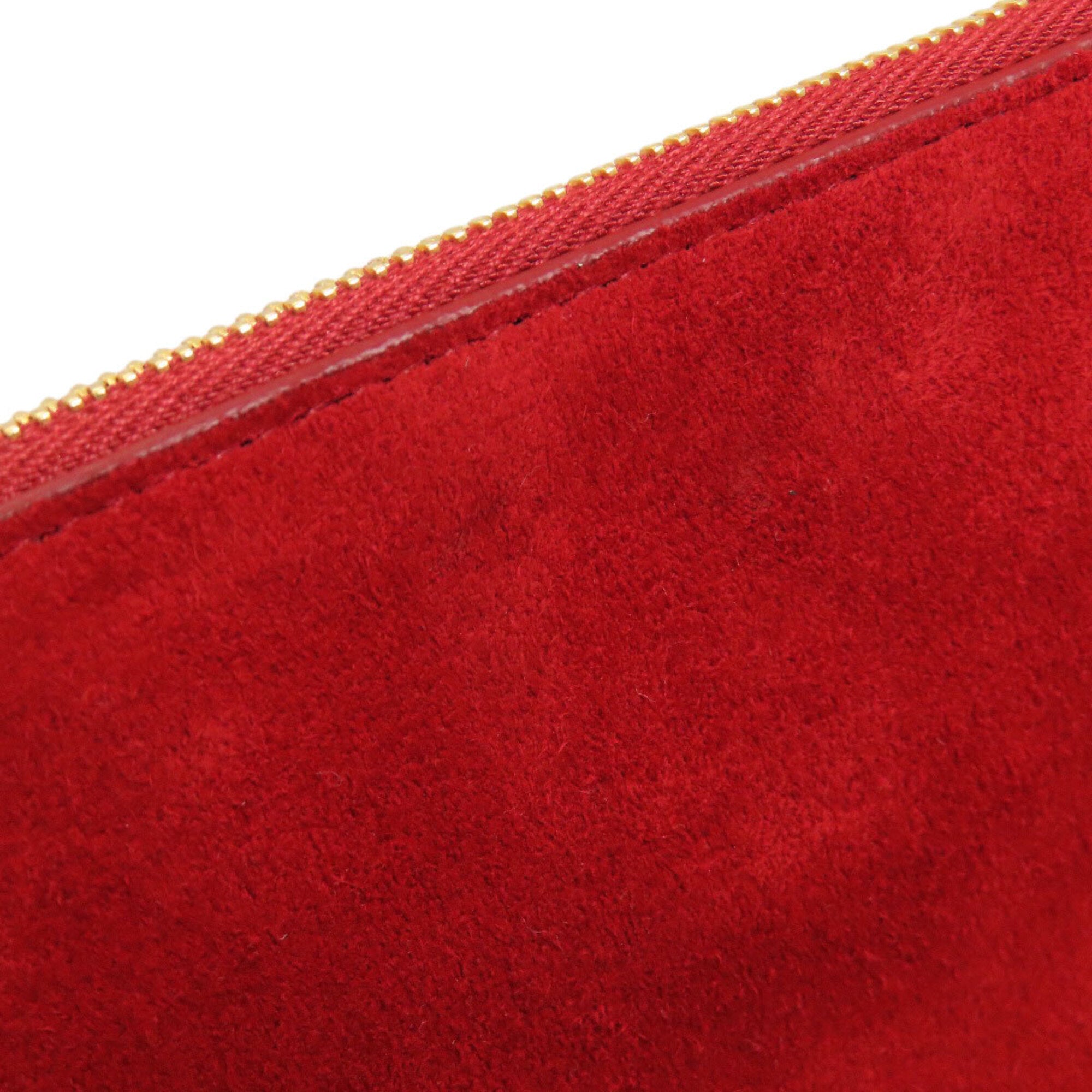 Bottega Veneta Red Color Suede Handbag (Pre-Owned)