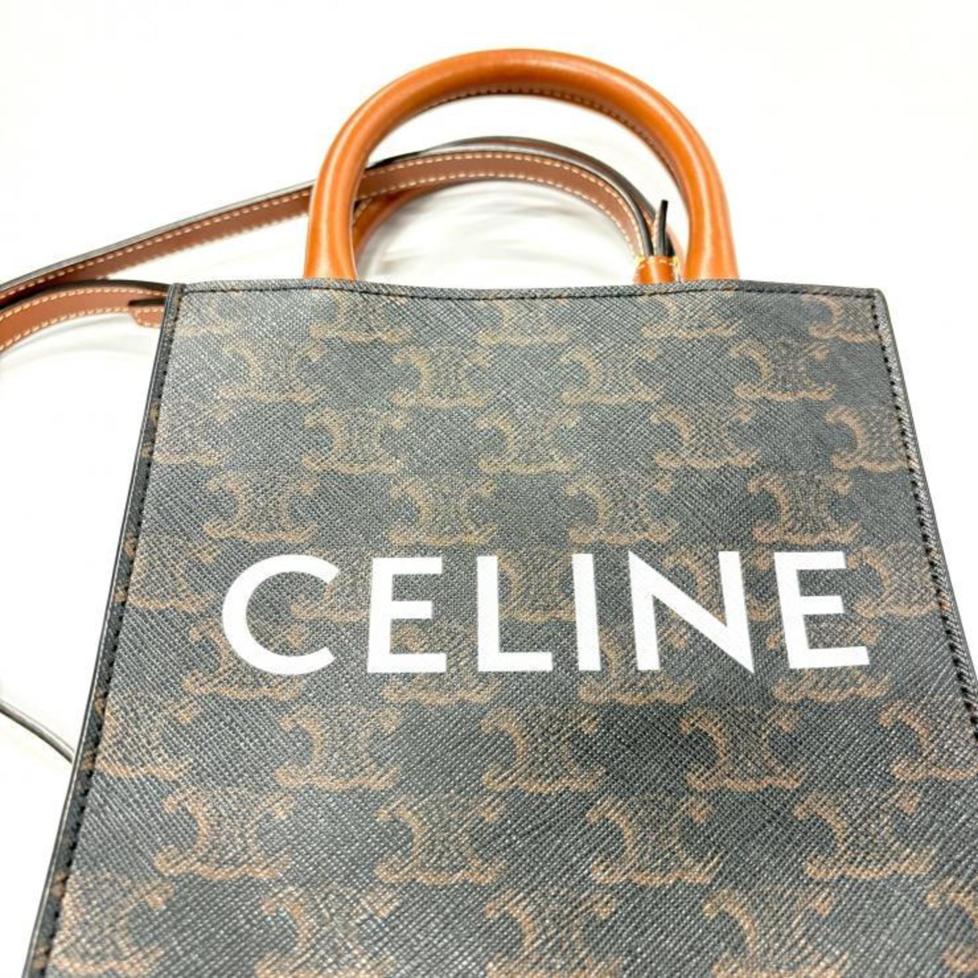Celine Brown Pvc Leather Shoulder Bag (Pre-Owned)