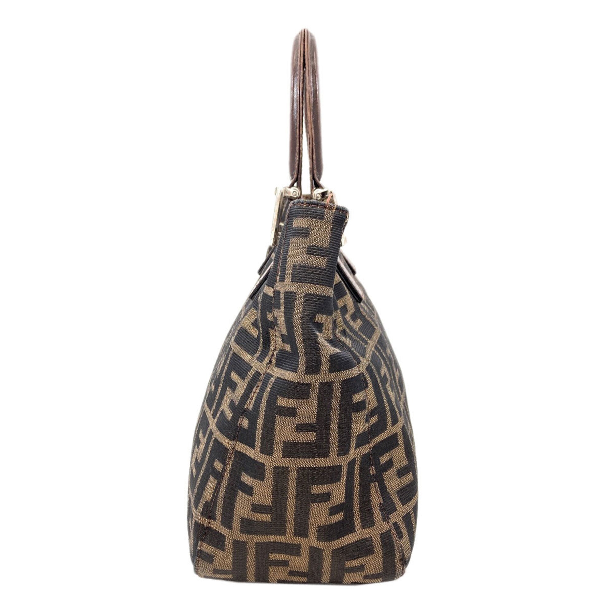 Fendi Brown Canvas Handbag (Pre-Owned)
