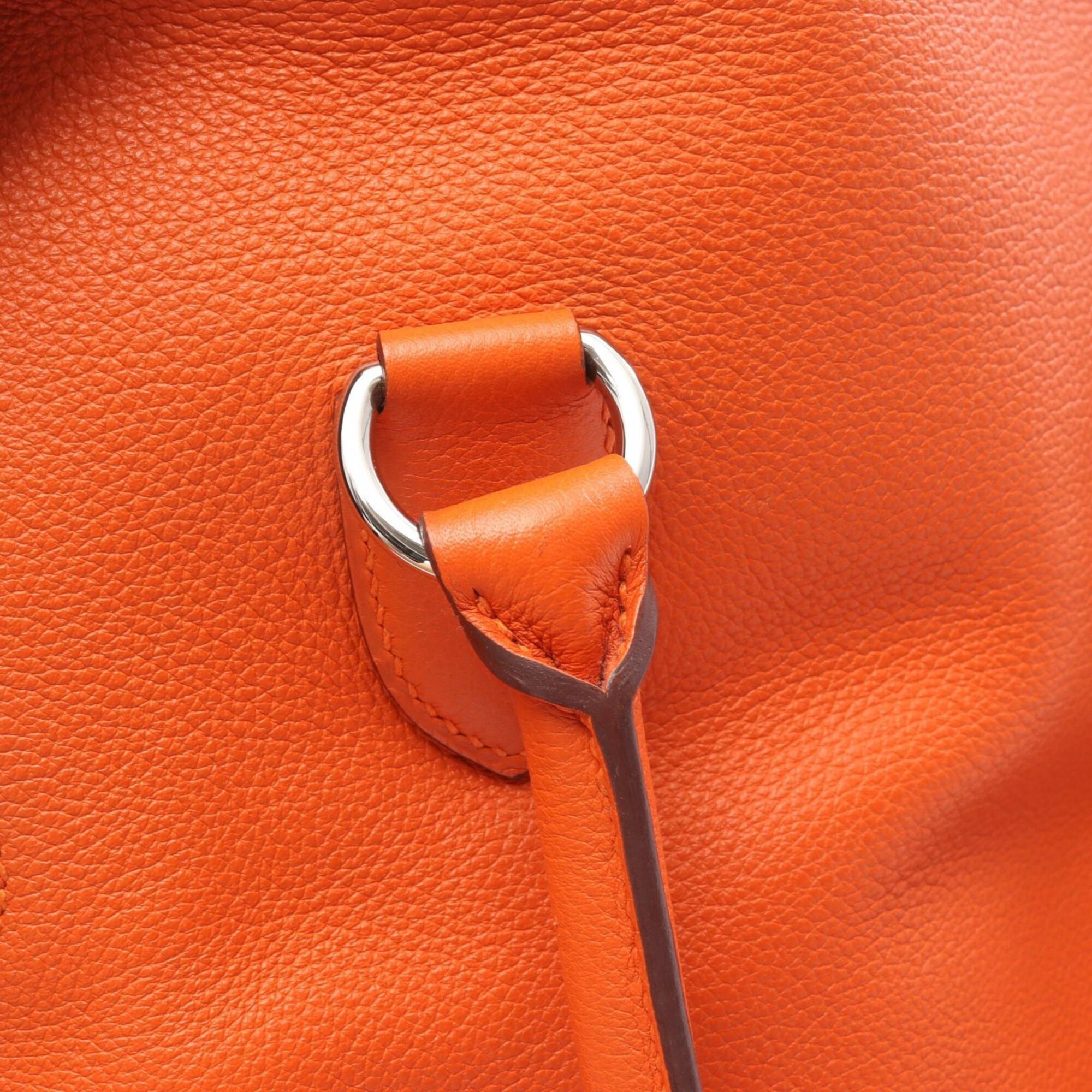 Hermes Orange Evercalf Leather Handbag (Pre-Owned)