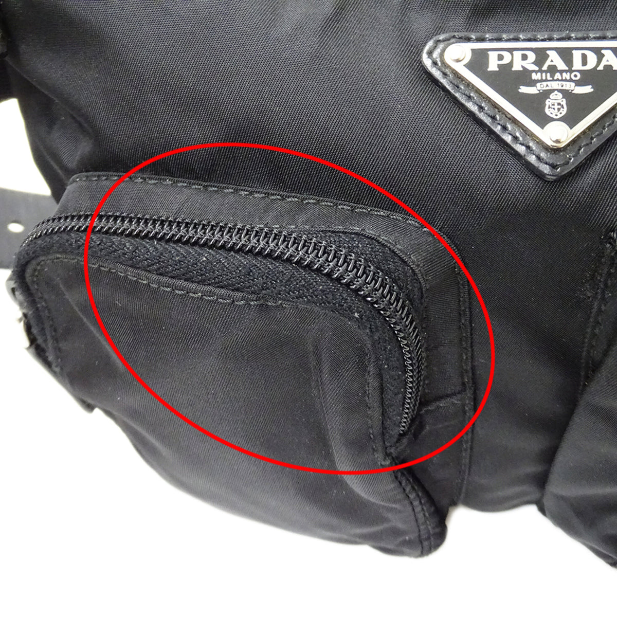 Prada Black Nylon Handbag Sling Bag (Pre-Owned)