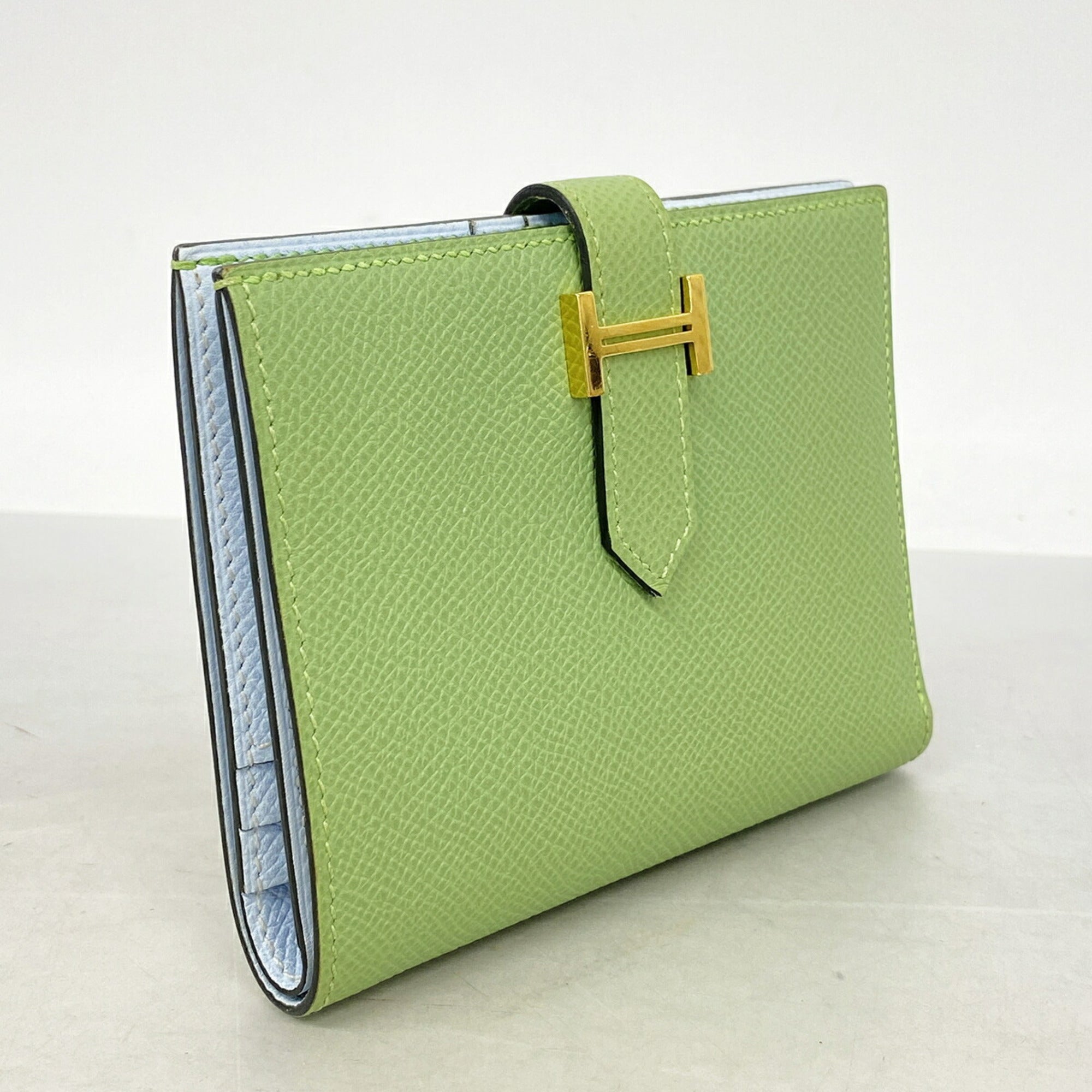 Hermes Green Epsom Leather Leather Wallet (Bi-Fold) (Pre-Owned)