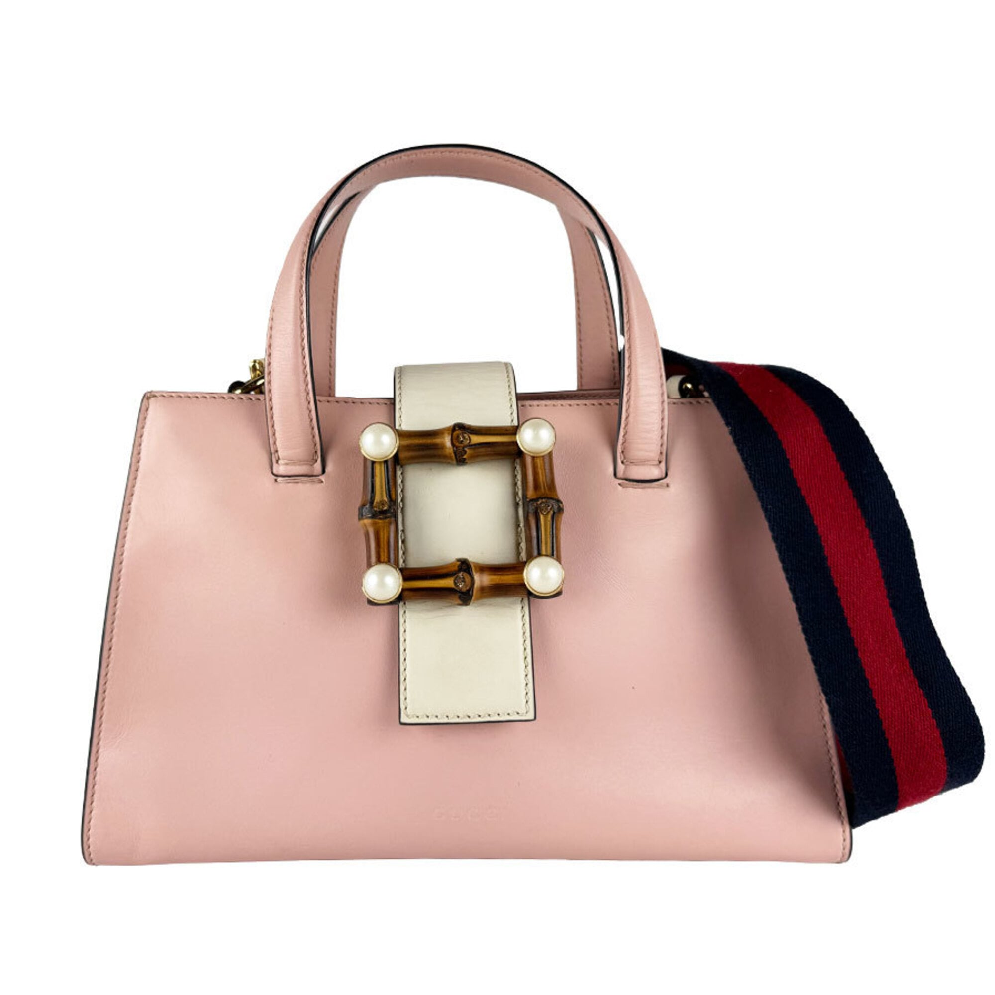 Gucci Ivory Pink Leather Handbag Shoulder Bag (Pre-Owned)