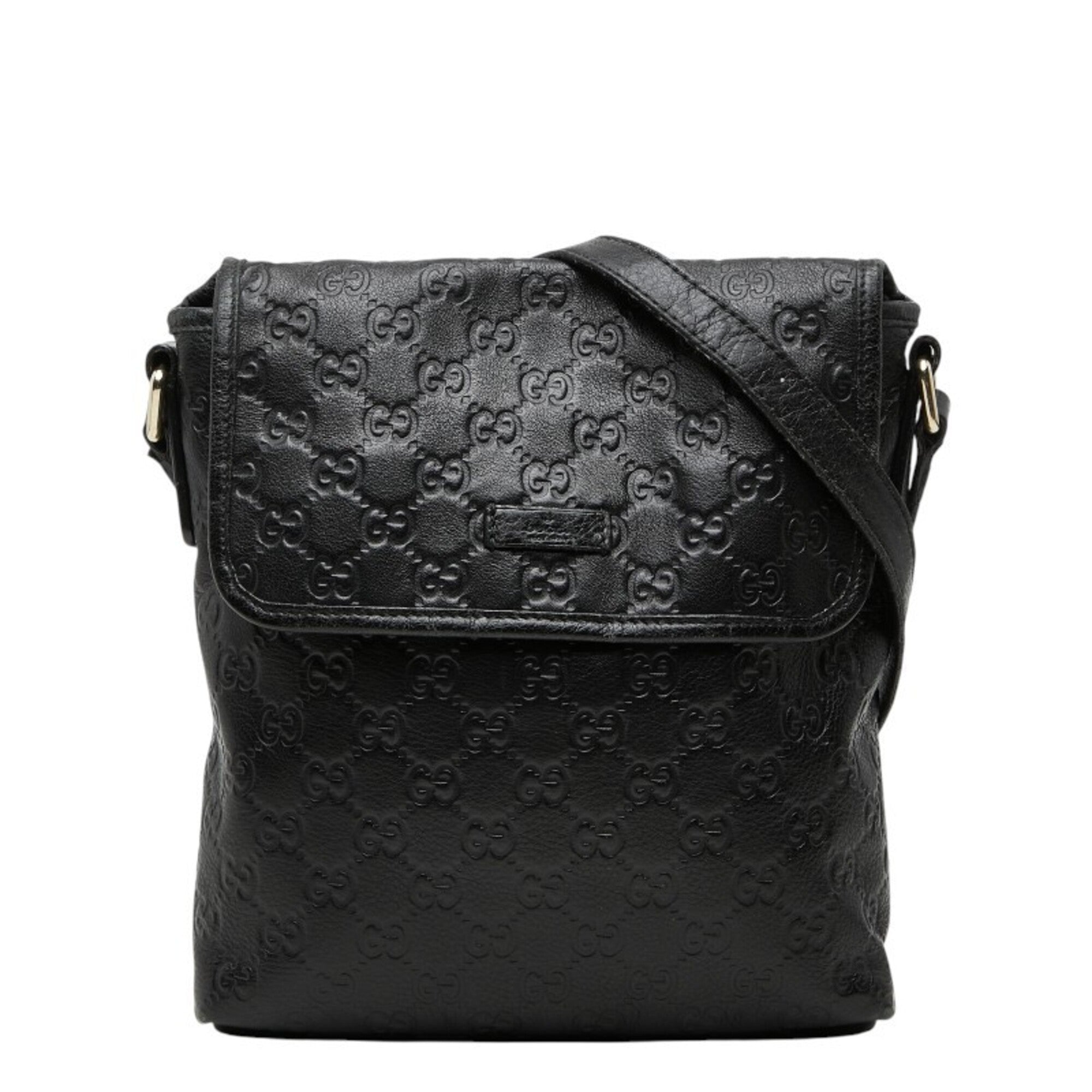 Gucci Black Pvc Leather Shoulder Bag (Pre-Owned)