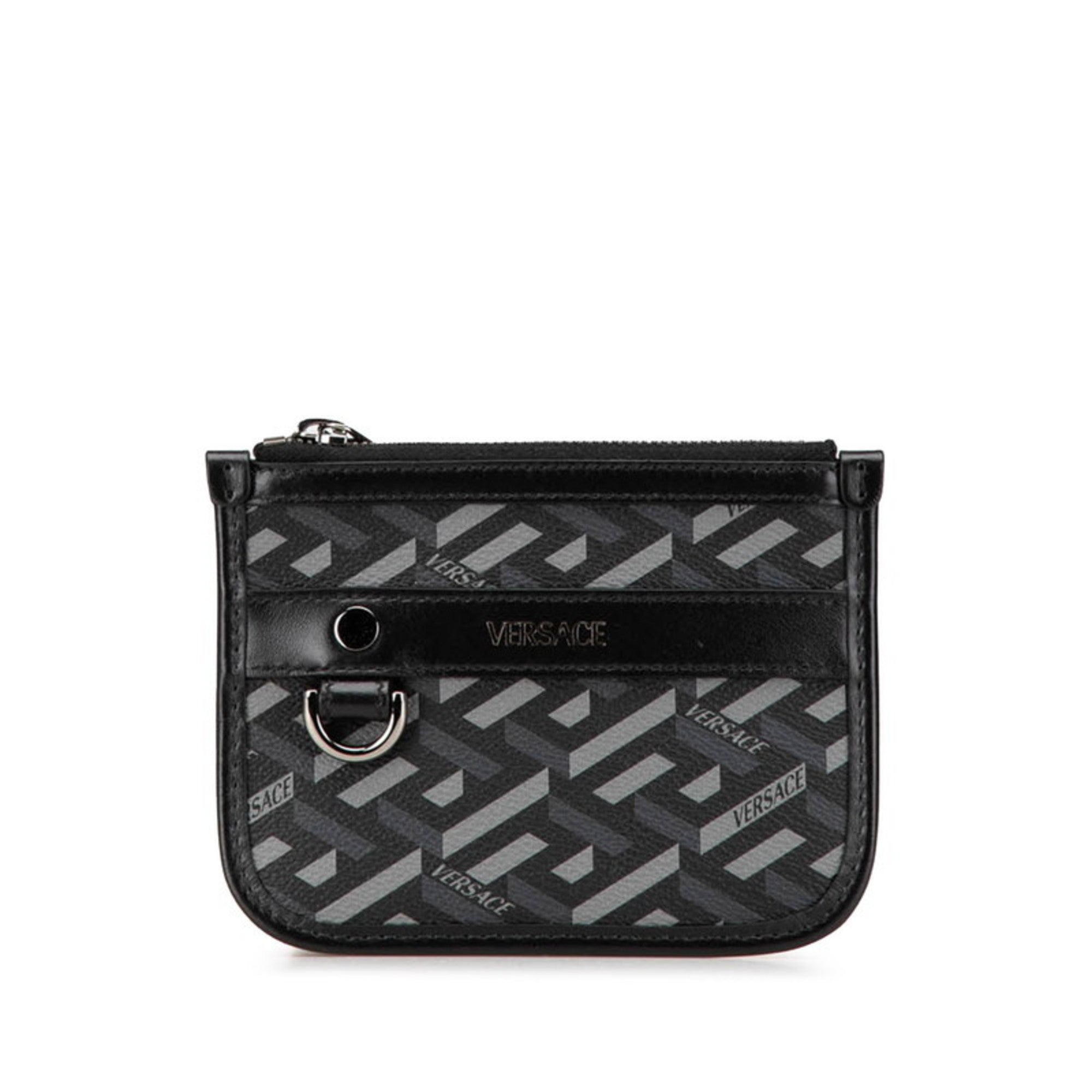 Versace Black Pvc Leather Pouch (Pre-Owned)