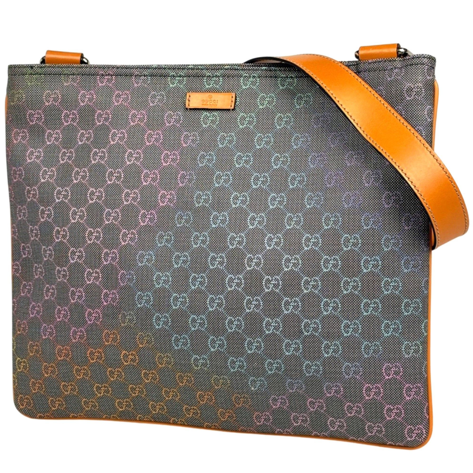 Gucci Multi-Color Coated Canvas Leather Shoulder Bag (Pre-Owned)