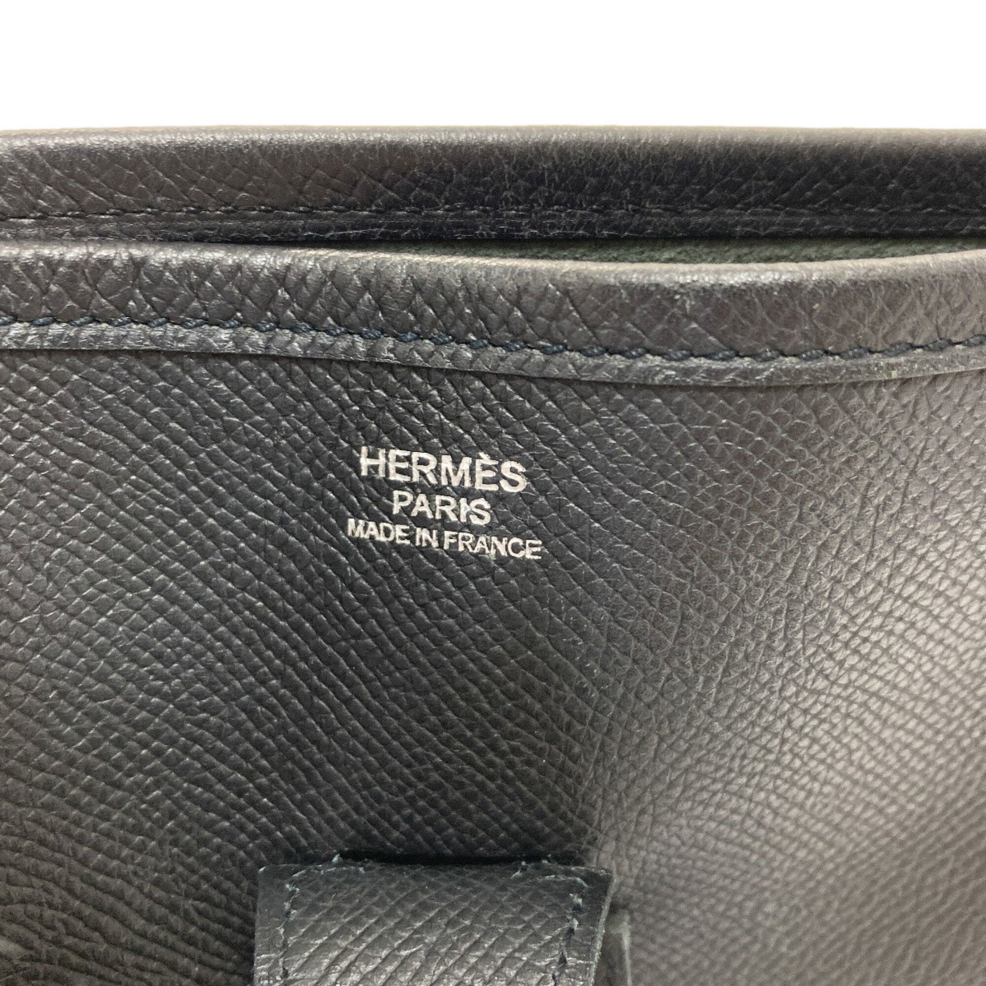 Hermes Evelyne Black Epsom Leather Shoulder Bag (Pre-Owned)