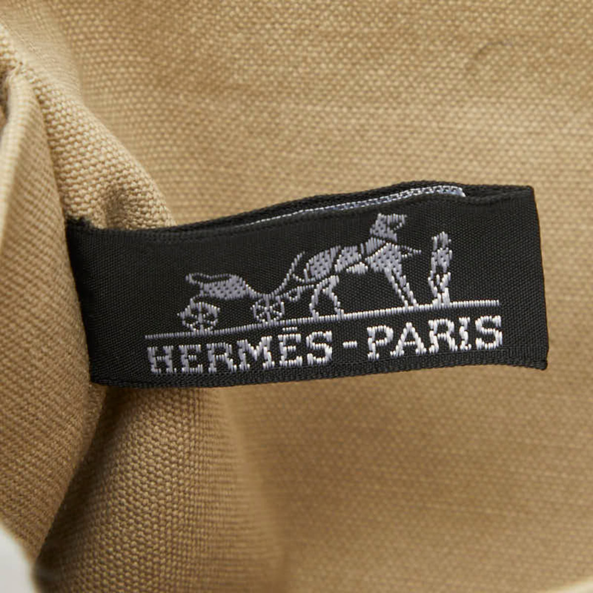 Hermes Beige Yellow Canvas Clutch Bag (Pre-Owned)