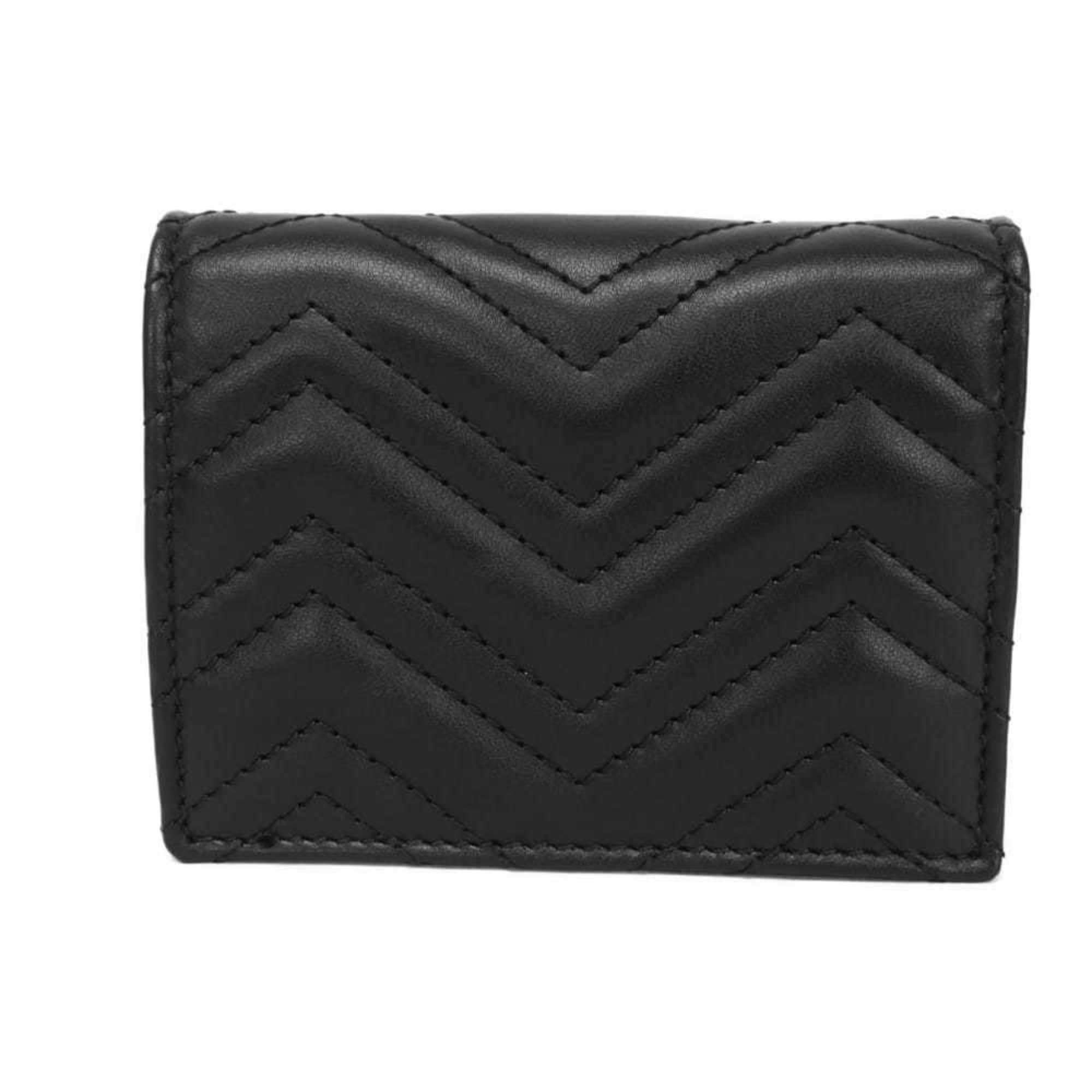 Gucci Black Quilting Leather Wallet (Bi-Fold) (Pre-Owned)