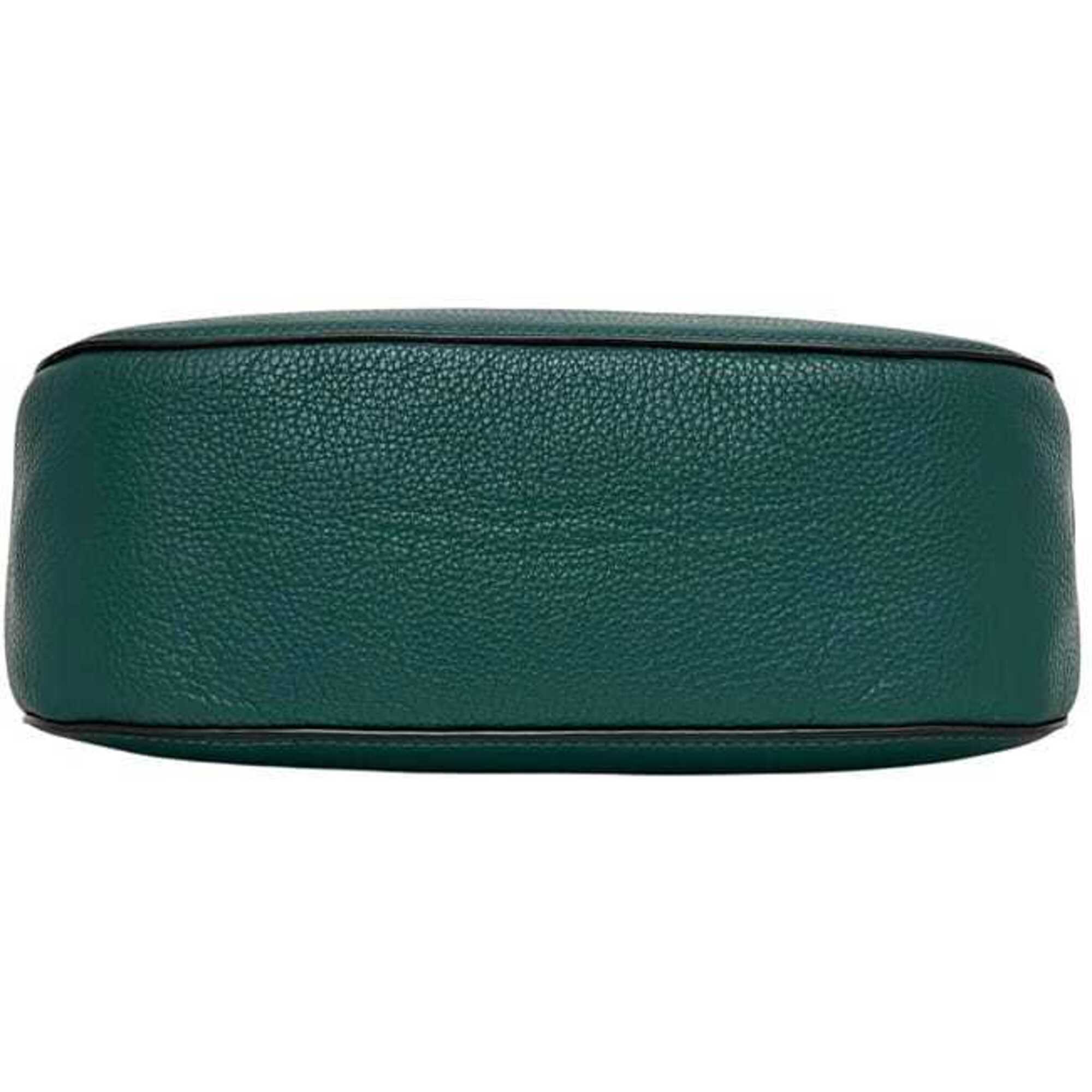 Coach Green Leather Shoulder Bag (Pre-Owned)