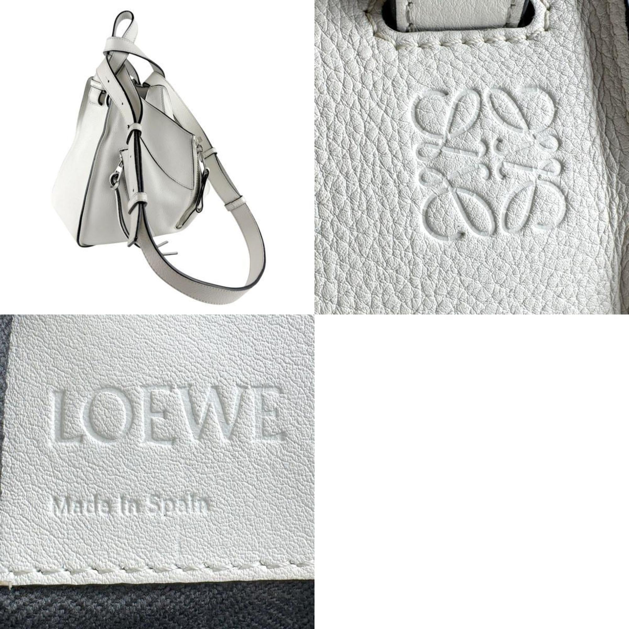 Loewe Hammock White Leather Shoulder Bag (Pre-Owned)