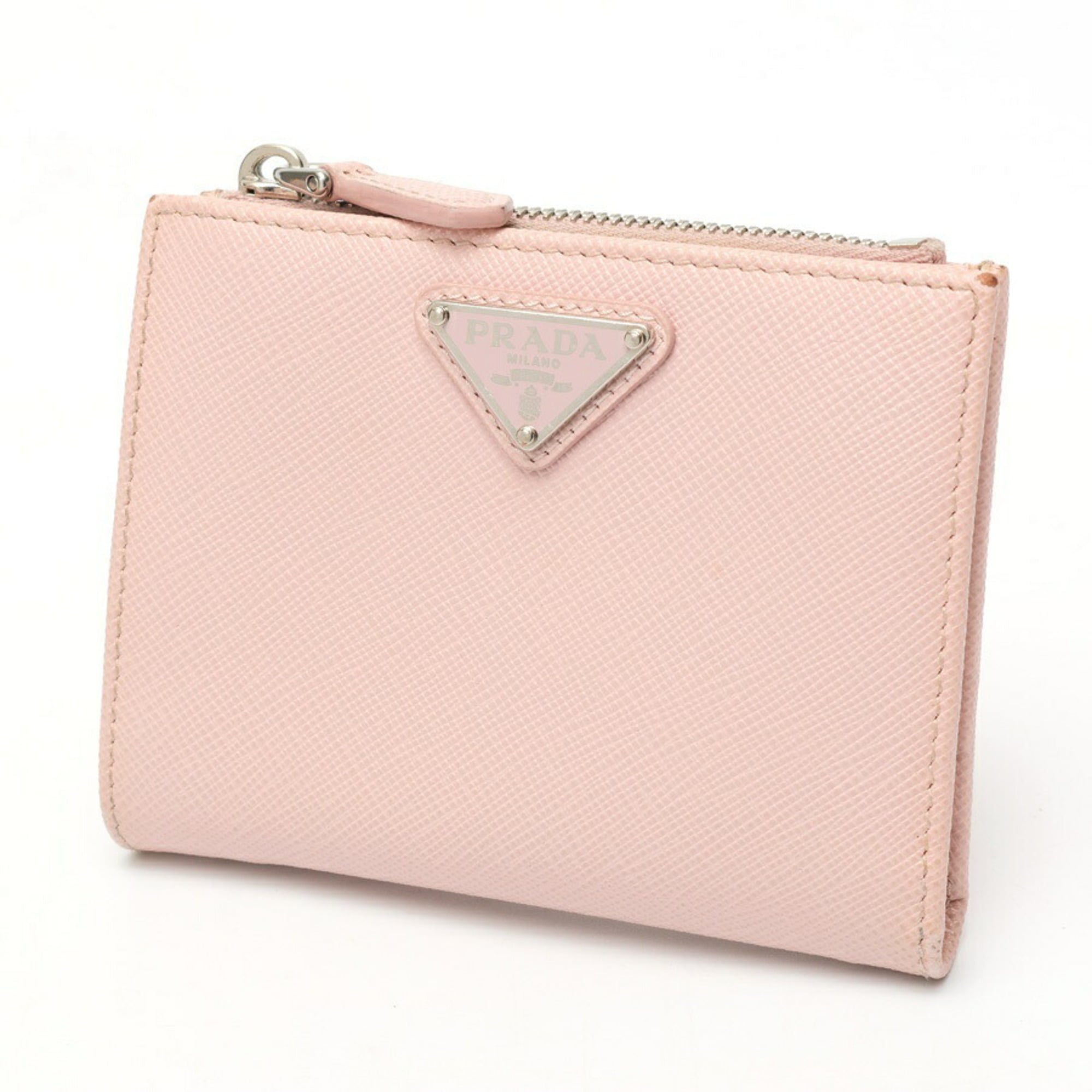 Prada Pink Leather Wallet (Bi-Fold) (Pre-Owned)