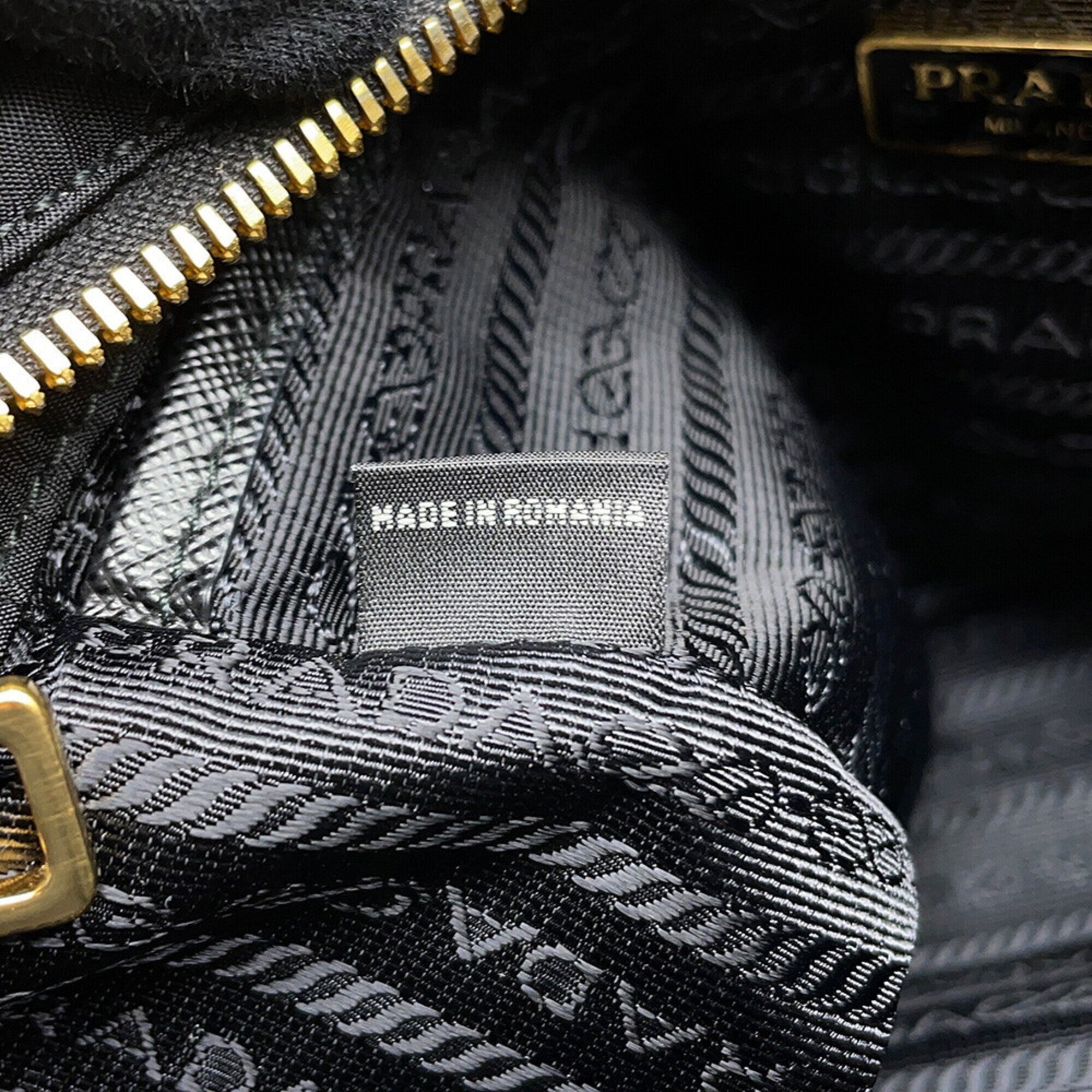 Prada Black Nylon Handbag Shoulder Bag (Pre-Owned)