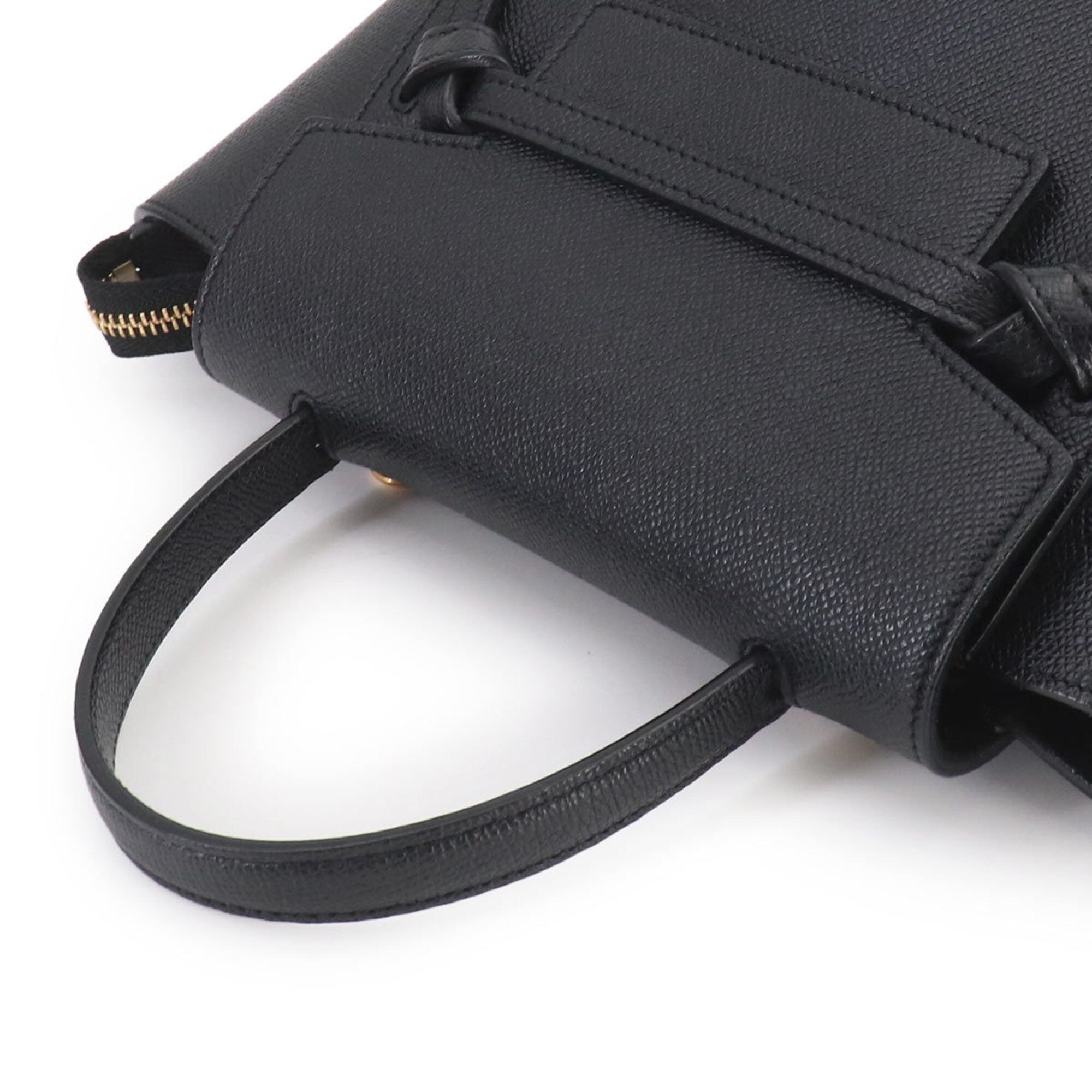 Celine Black Leather Fanny Pack Handbag (Pre-Owned)