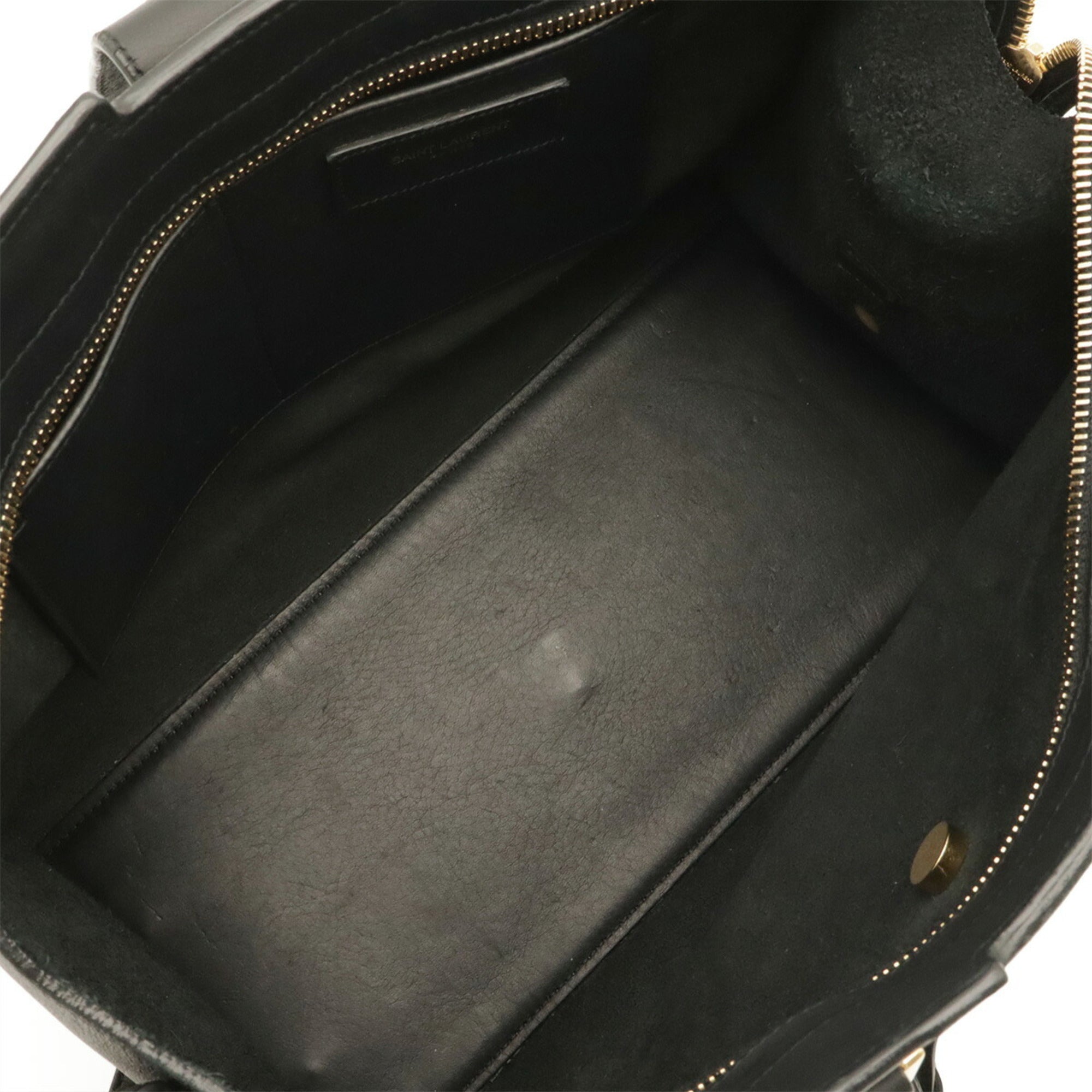 Yves Saint Laurent Black Leather Handbag Shoulder Bag (Pre-Owned)