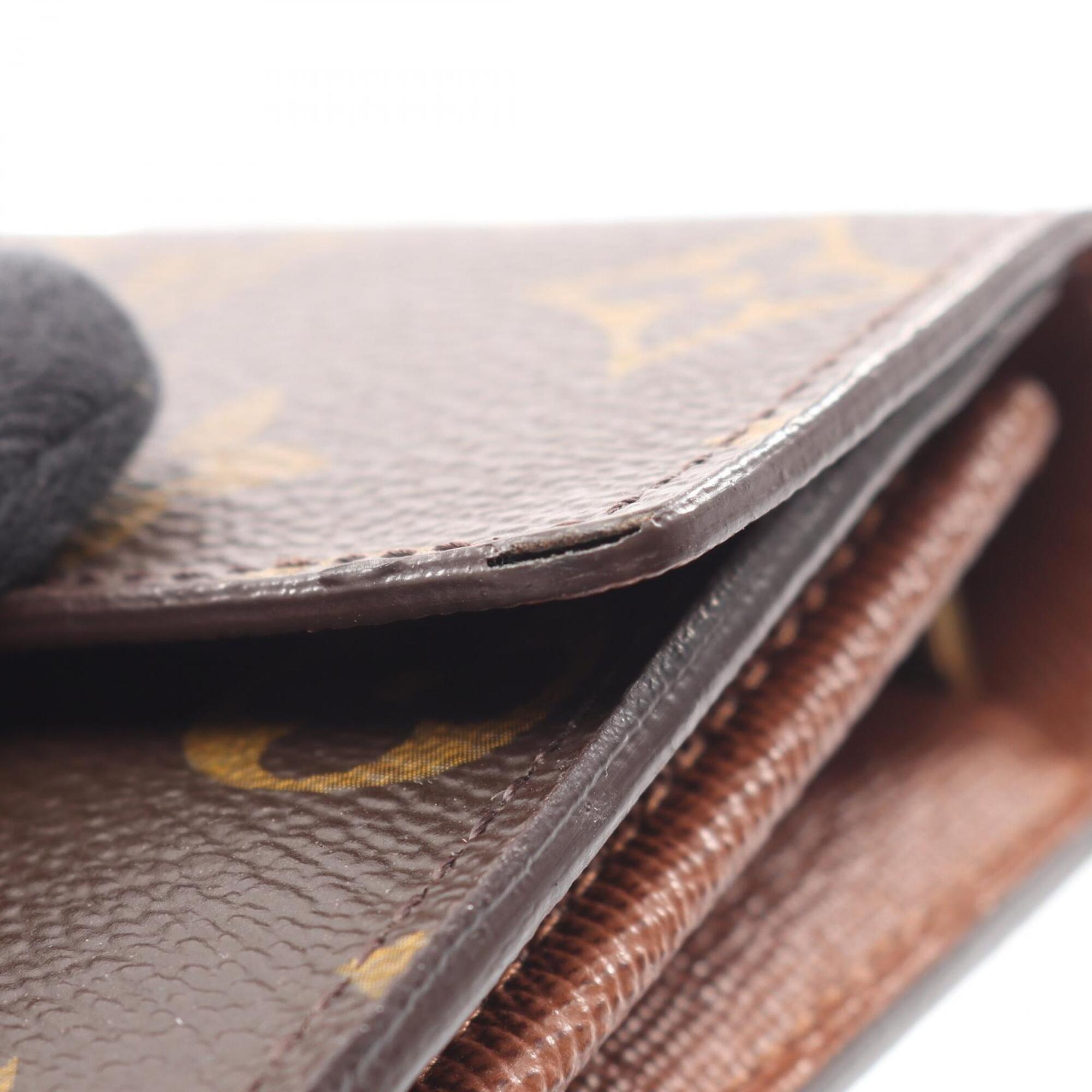 Louis Vuitton Brown Monogram Leather Pvc Long Wallet (Bi-Fold) (Pre-Owned)