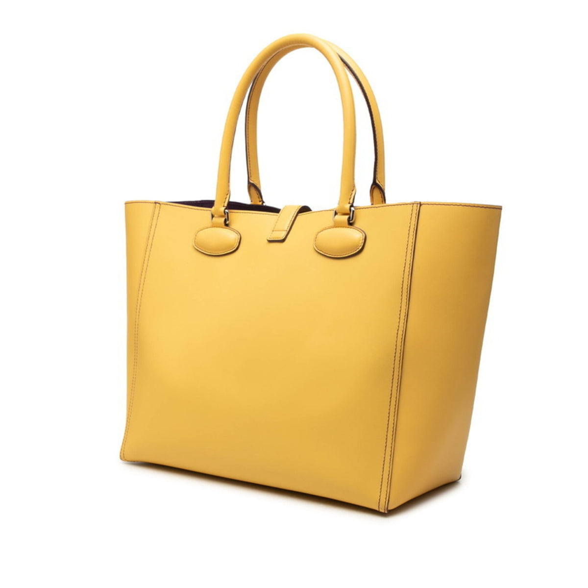 Loewe Purple Yellow Leather Handbag Pouch Tote Bag (Pre-Owned)