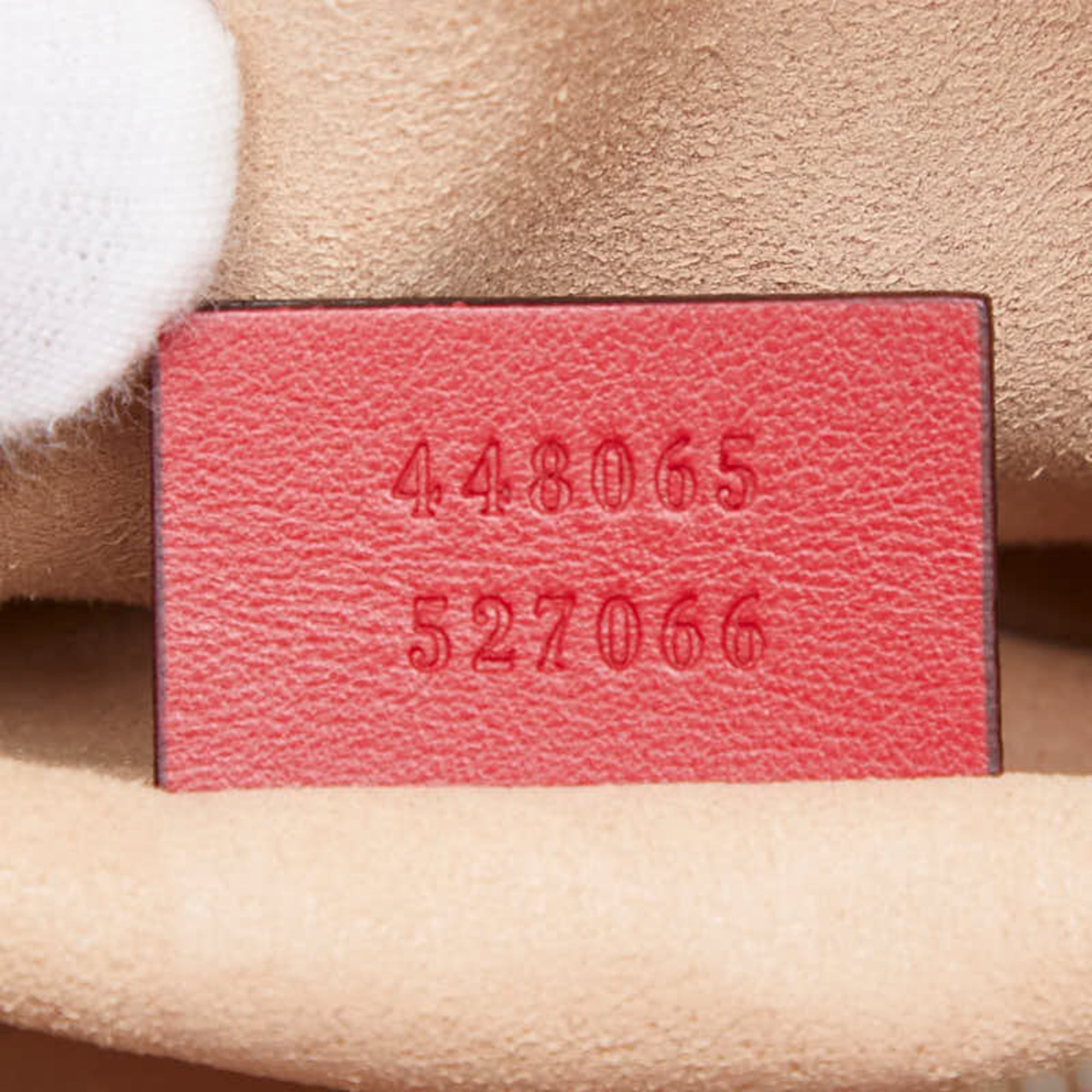 Gucci Red Color Leather Shoulder Bag (Pre-Owned)