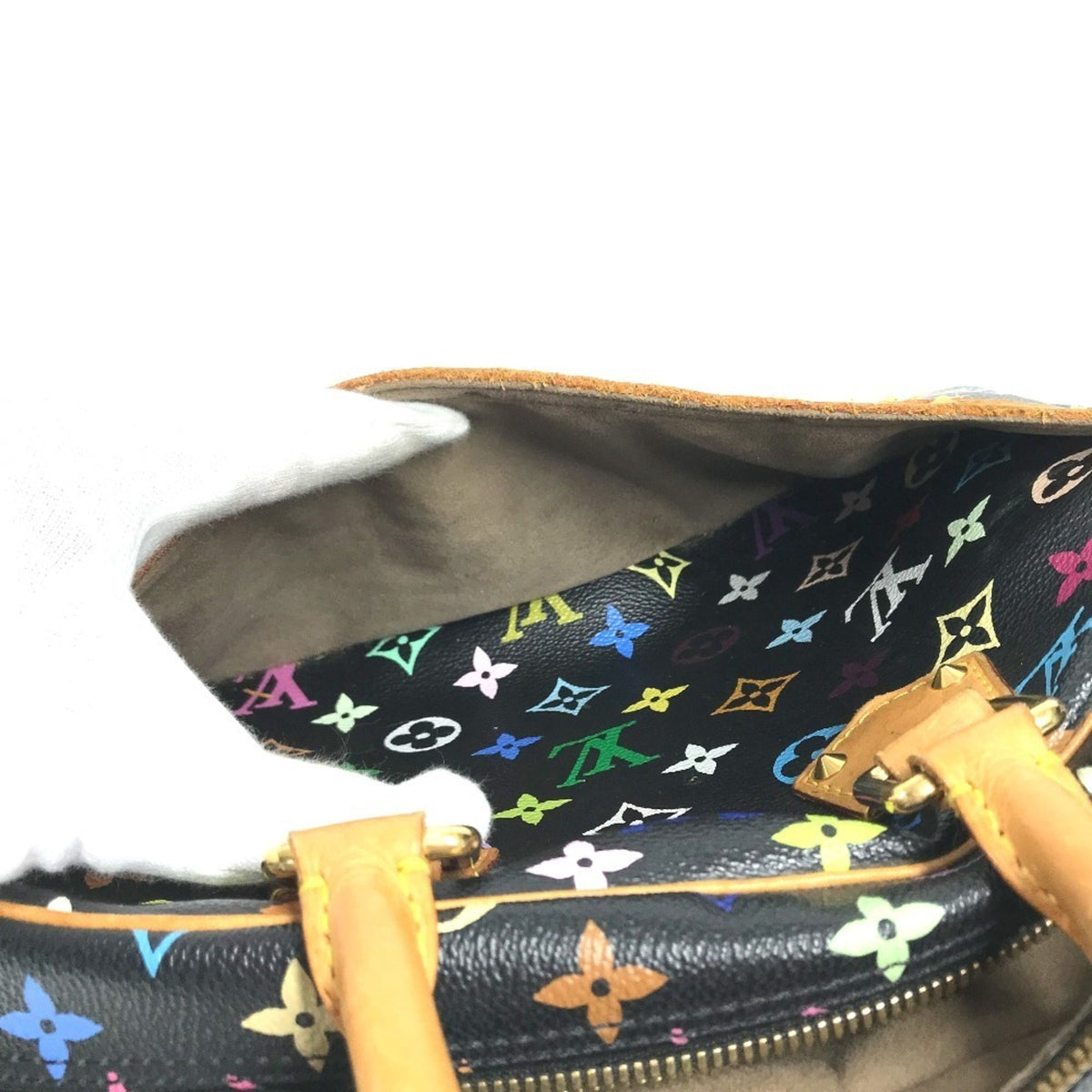 Louis Vuitton Black Multi-Color Noir Monogram Multicolore Handbag (Pre-Owned)