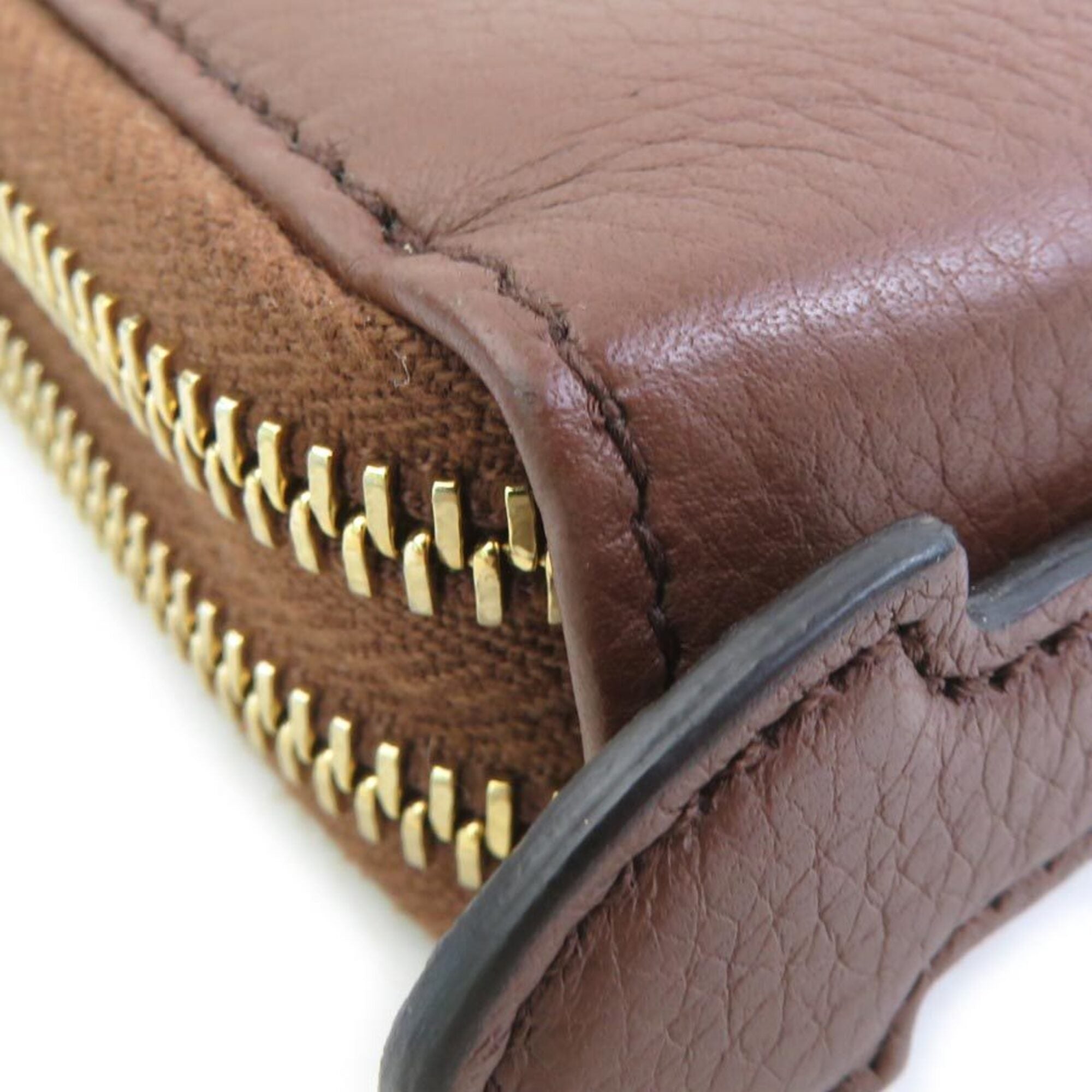 Gucci Brown Leather Long Wallet (Bi-Fold) (Pre-Owned)