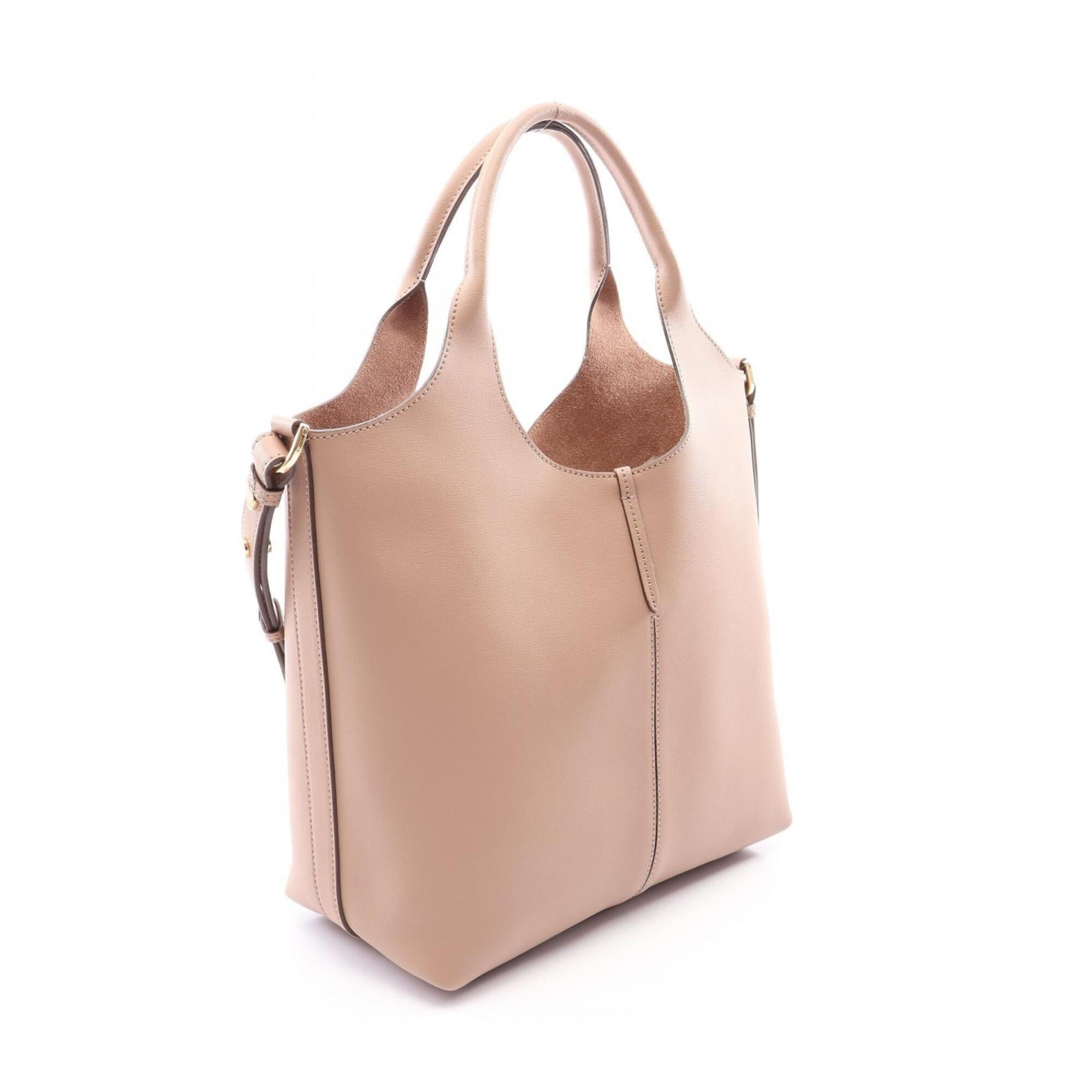 Tod's Pink Leather Handbag Tote Bag (Pre-Owned)