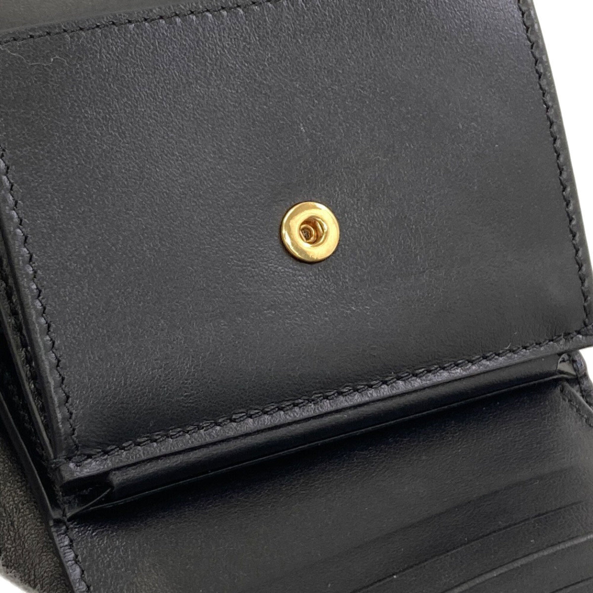 Celine Black Leather Wallet (Tri-Fold) (Pre-Owned)