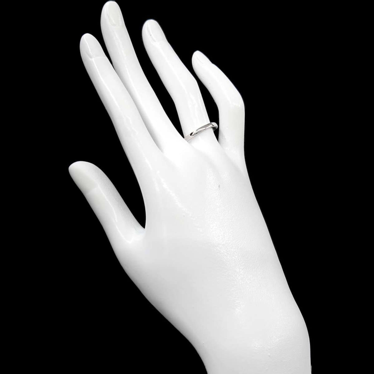 Cartier Silver Platinum 950 Band Ring (Pre-Owned)