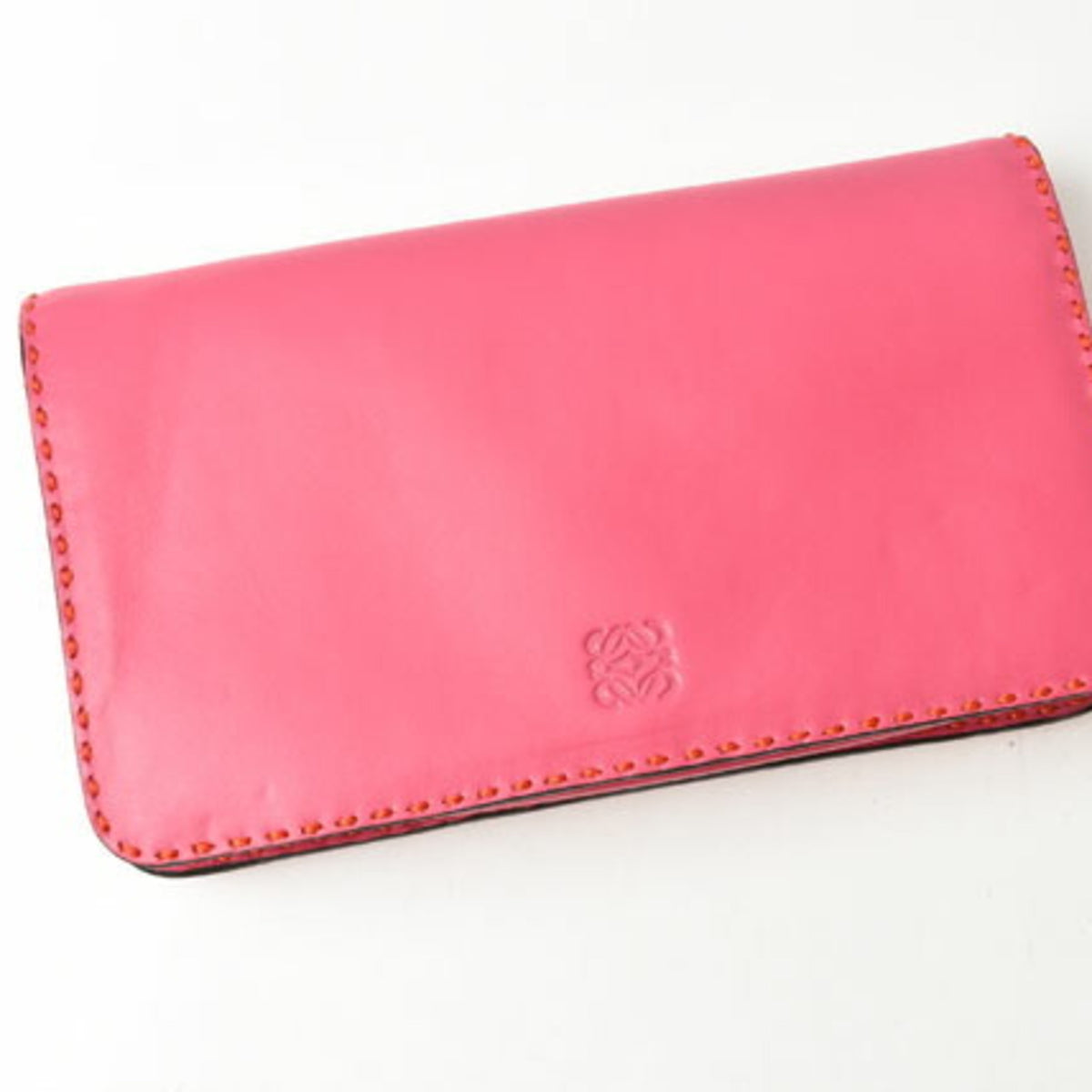 Loewe Pink Leather Clutch Bag Pouch (Pre-Owned)