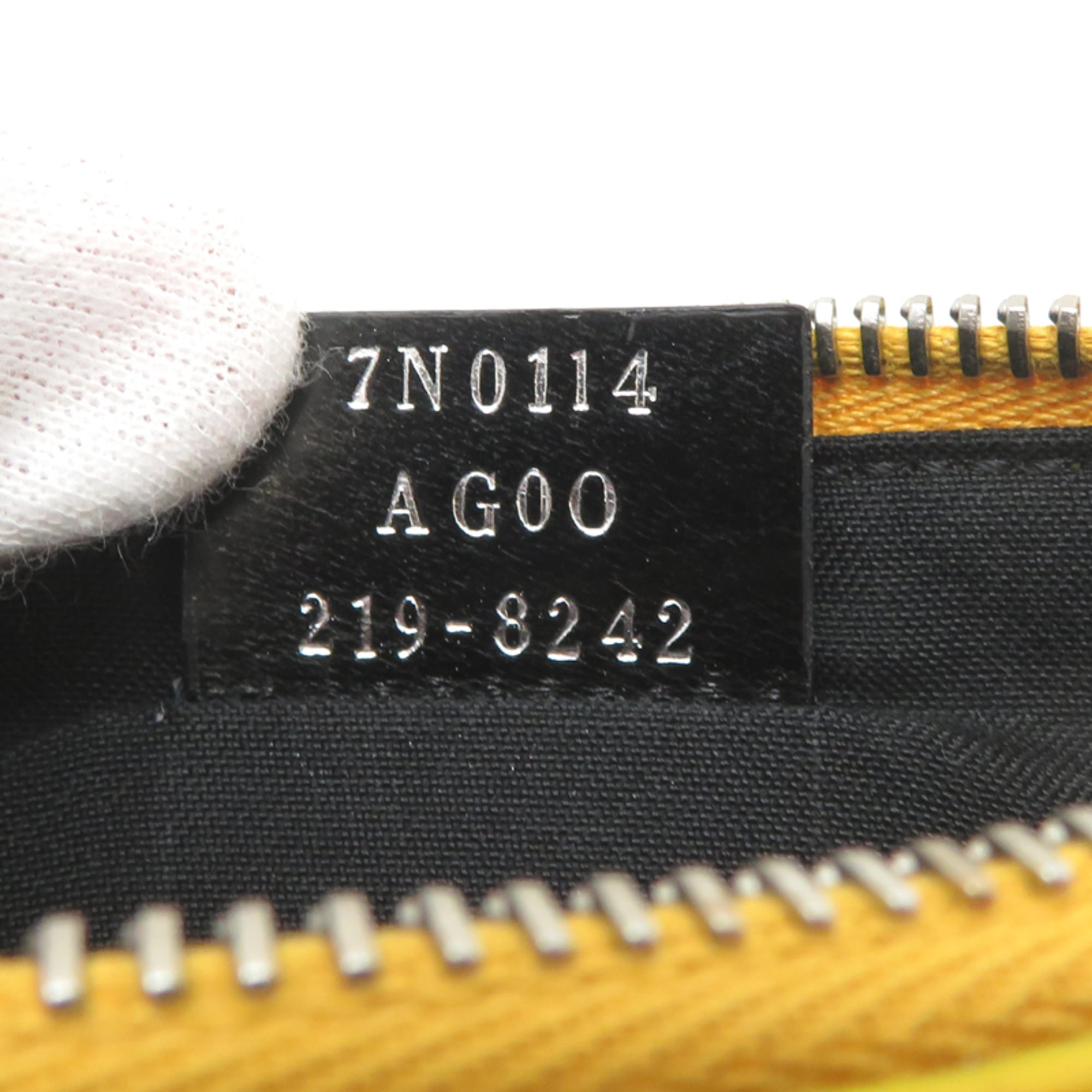Fendi Yellow Leather Pouch (Pre-Owned)