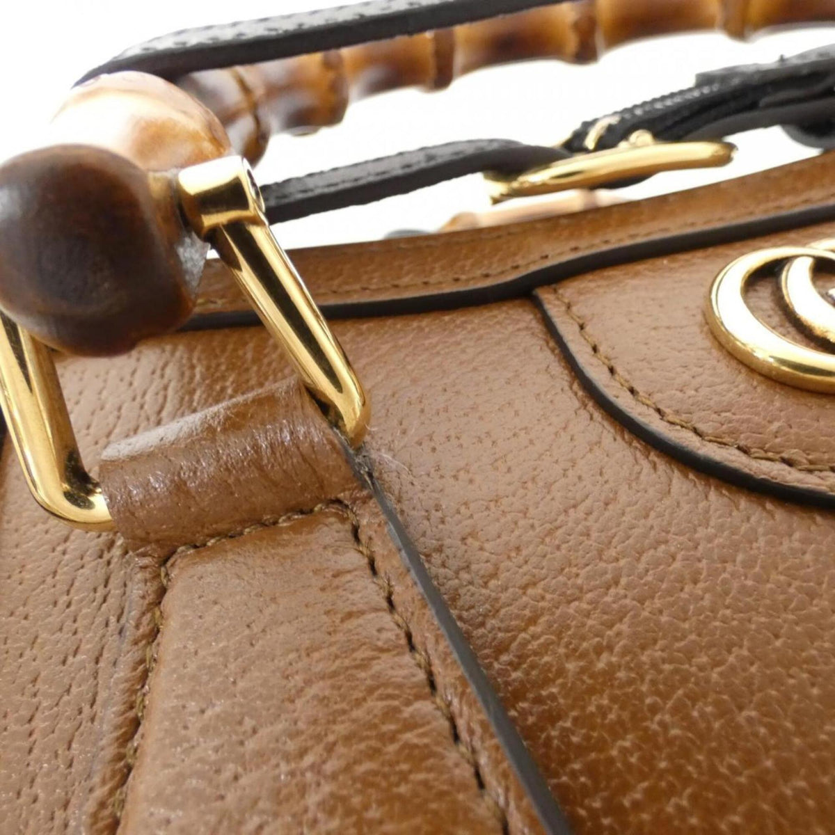 Gucci Brown Leather Handbag (Pre-Owned)