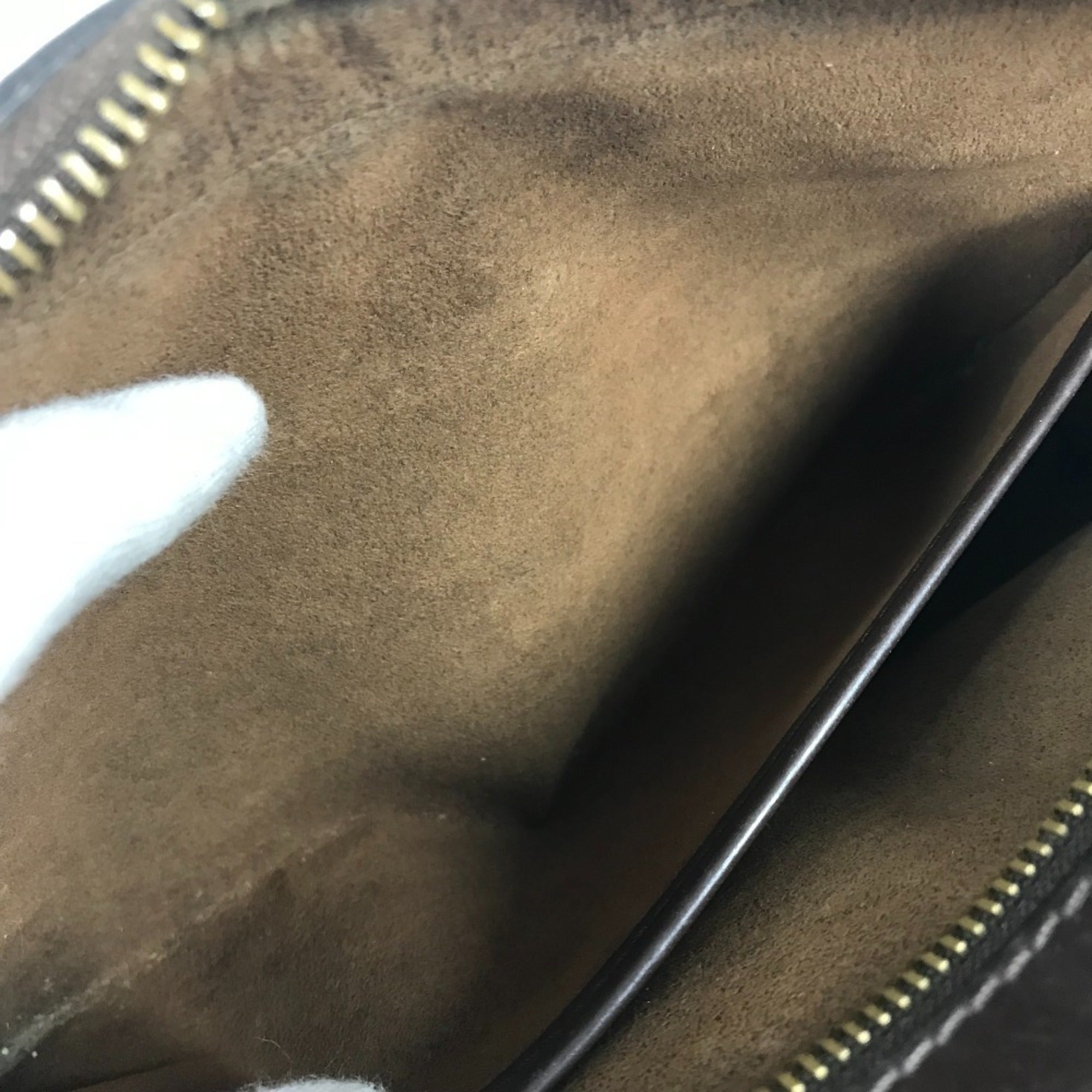 Louis Vuitton Brown Ebene Damier Canvas Clutch Bag Pouch (Pre-Owned)