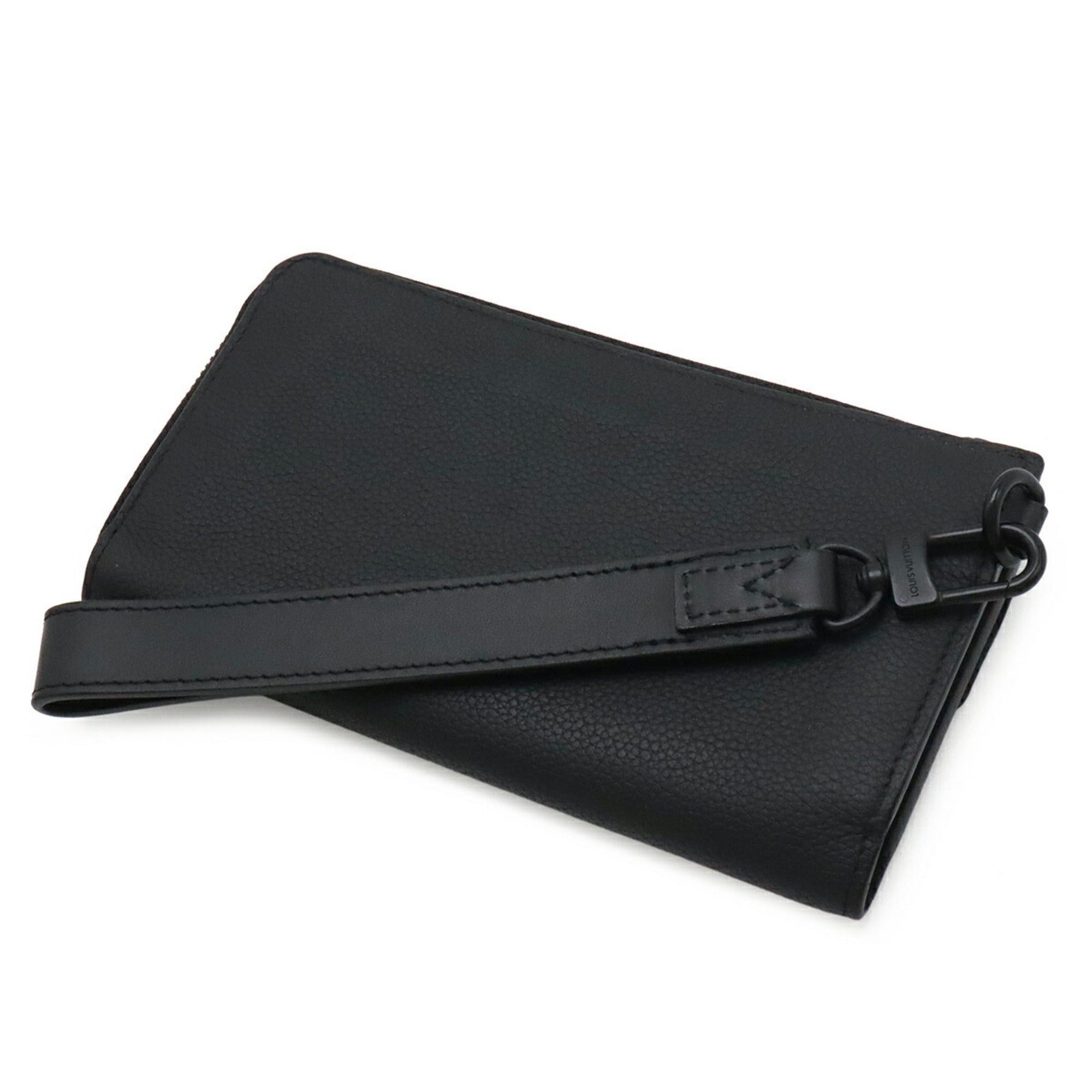Louis Vuitton Black Noir Leather Coin Purse/Coin Case (Pre-Owned)