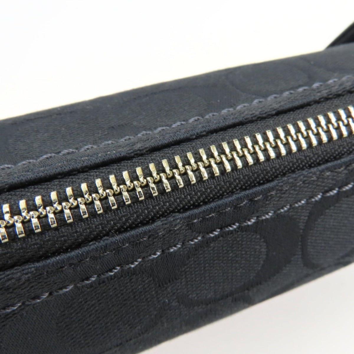 Coach Black Signature Line Shoulder Bag (Pre-Owned)