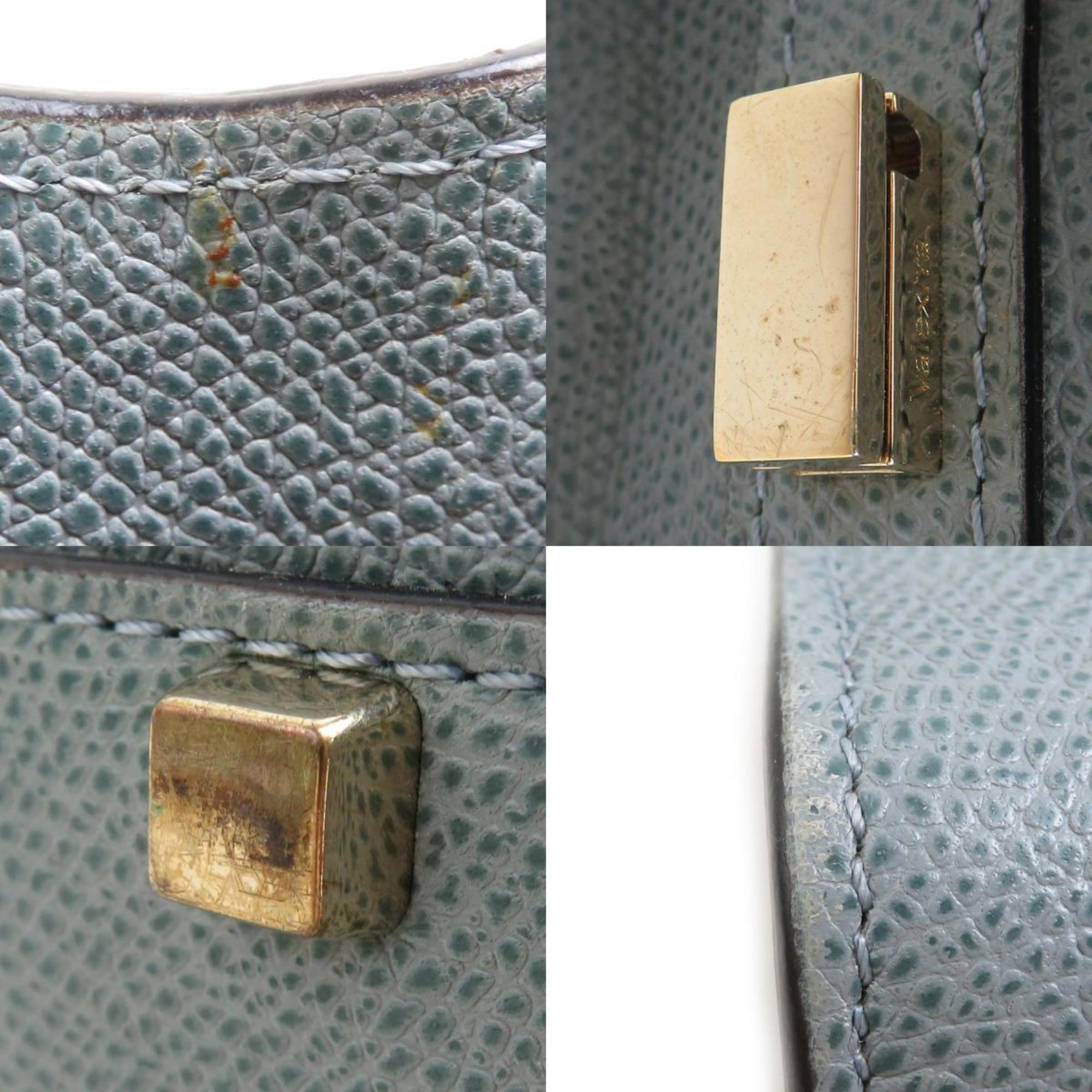Valextra Blue Leather Shoulder Bag (Pre-Owned)
