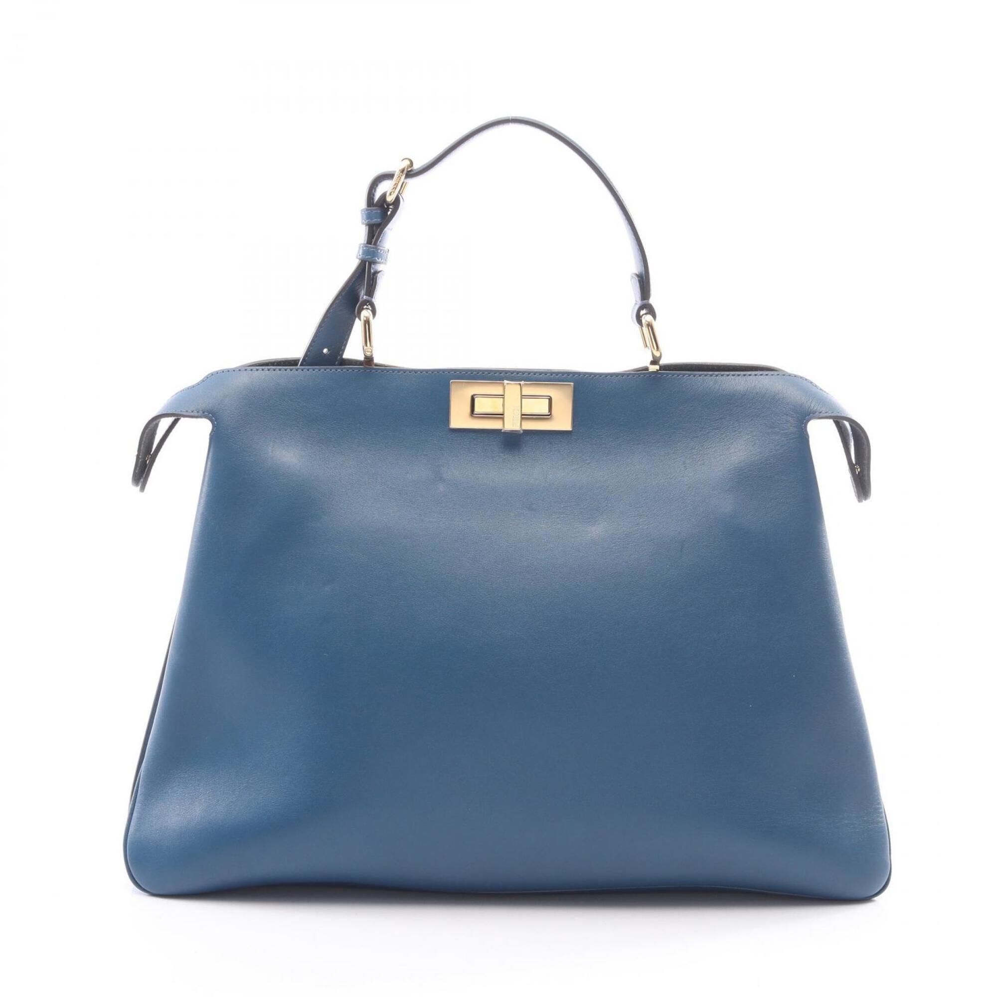 Fendi Blue Leather Handbag (Pre-Owned)