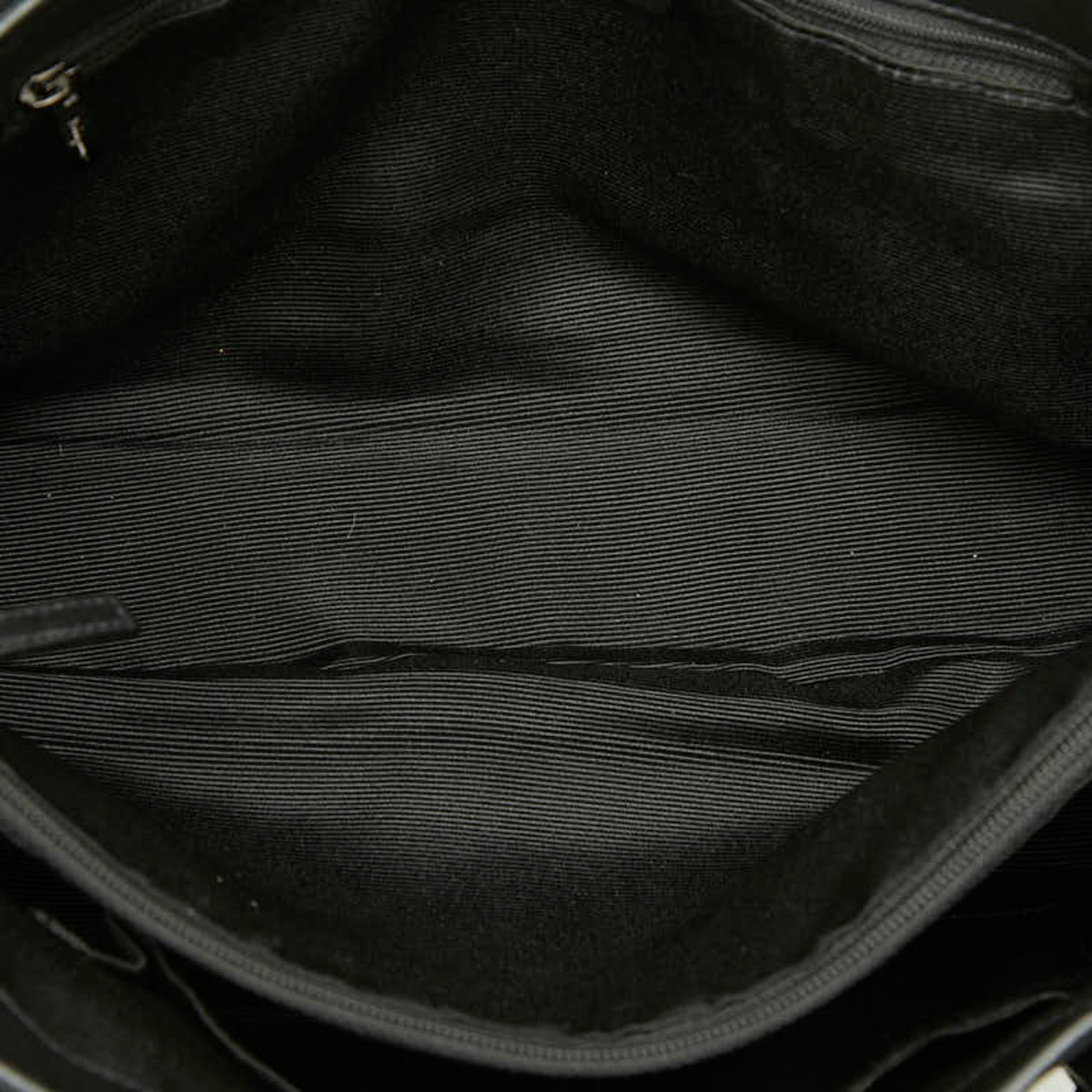 Salvatore Ferragamo Black Navy Canvas Handbag Tote Bag (Pre-Owned)