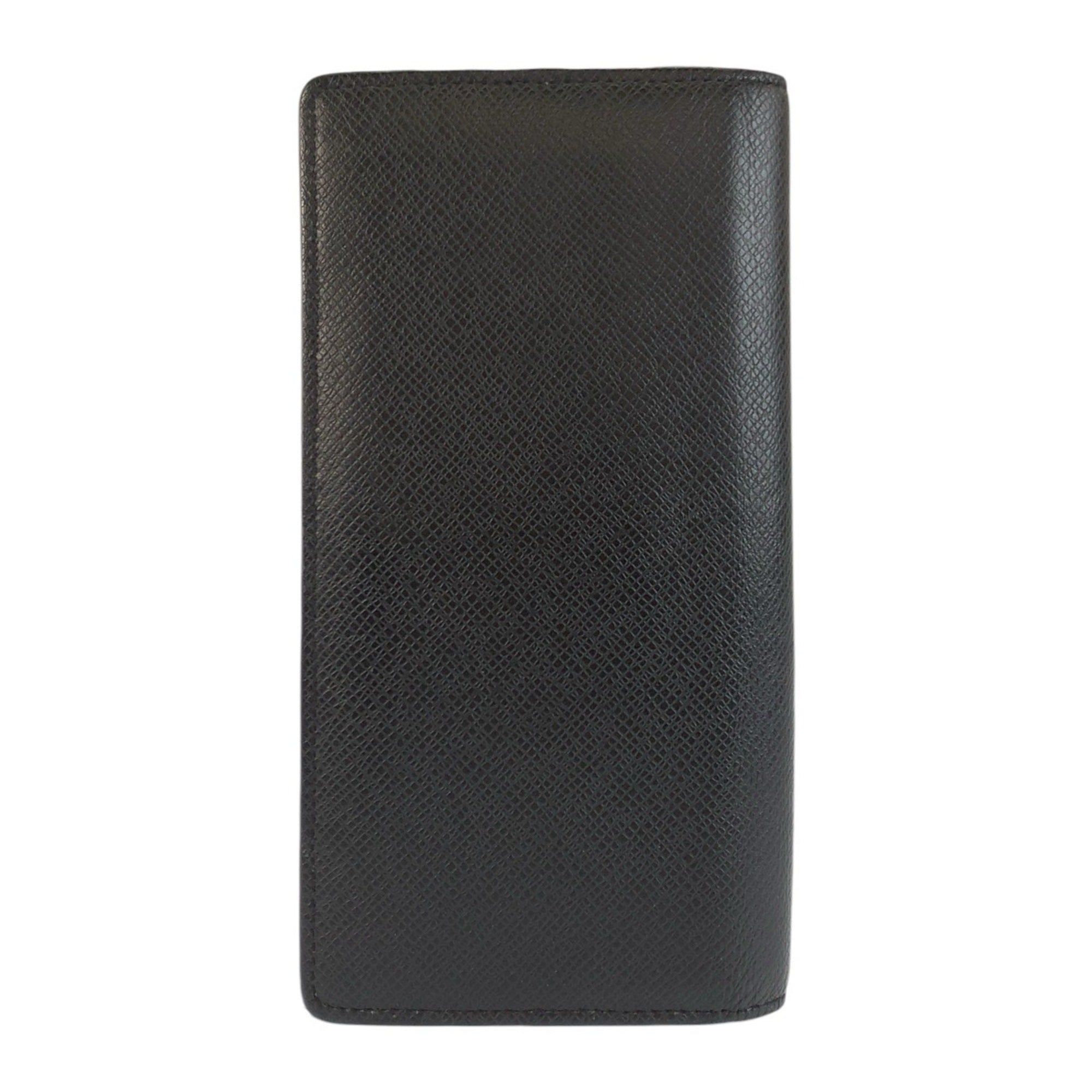 Louis Vuitton Black Noir Taiga Leather Coin Purse/Coin Case (Pre-Owned)