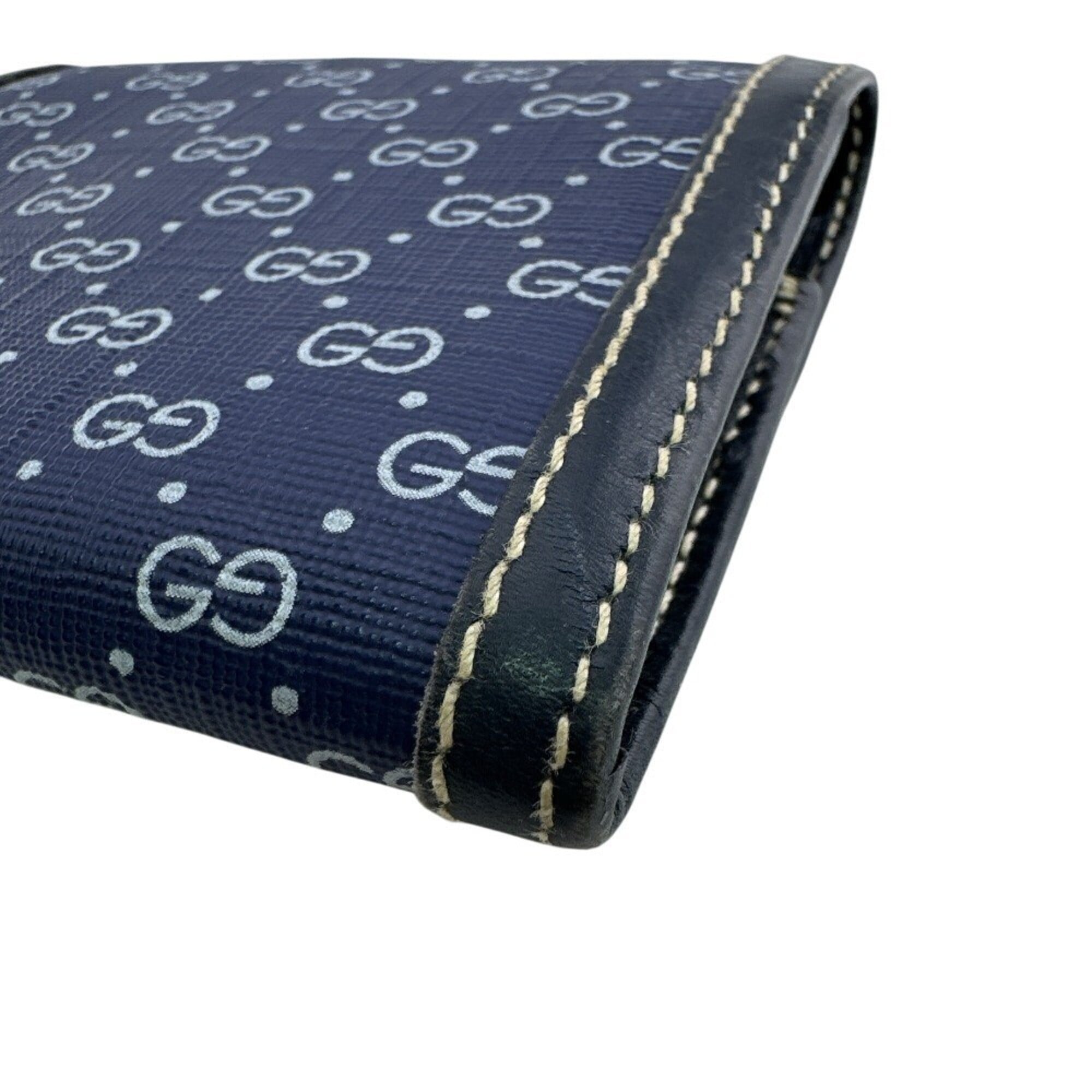 Gucci Microguccissima Navy Pvc Wallet (Bi-Fold) (Pre-Owned)