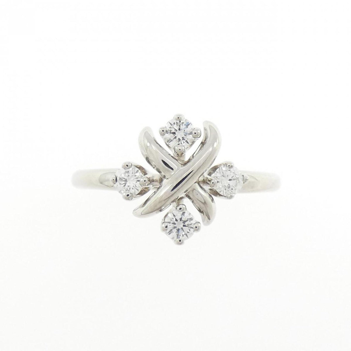 Tiffany Platinum Platinum 950 Band Ring (Pre-Owned)