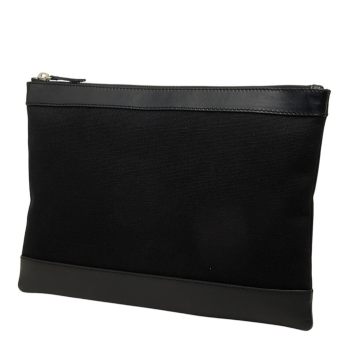 Balenciaga Black Canvas Leather Clutch Bag (Pre-Owned)