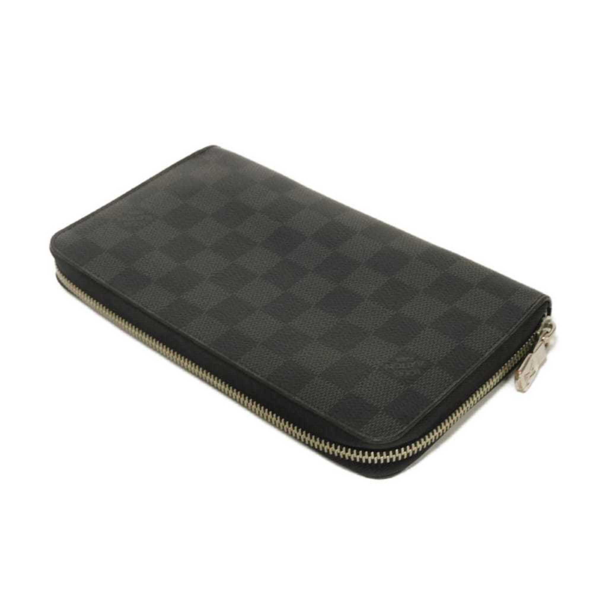 Louis Vuitton Damier Graphite Black Noir Damier Graphite Canvas Leather Long Wallet (Bi-Fold) (Pre-Owned)