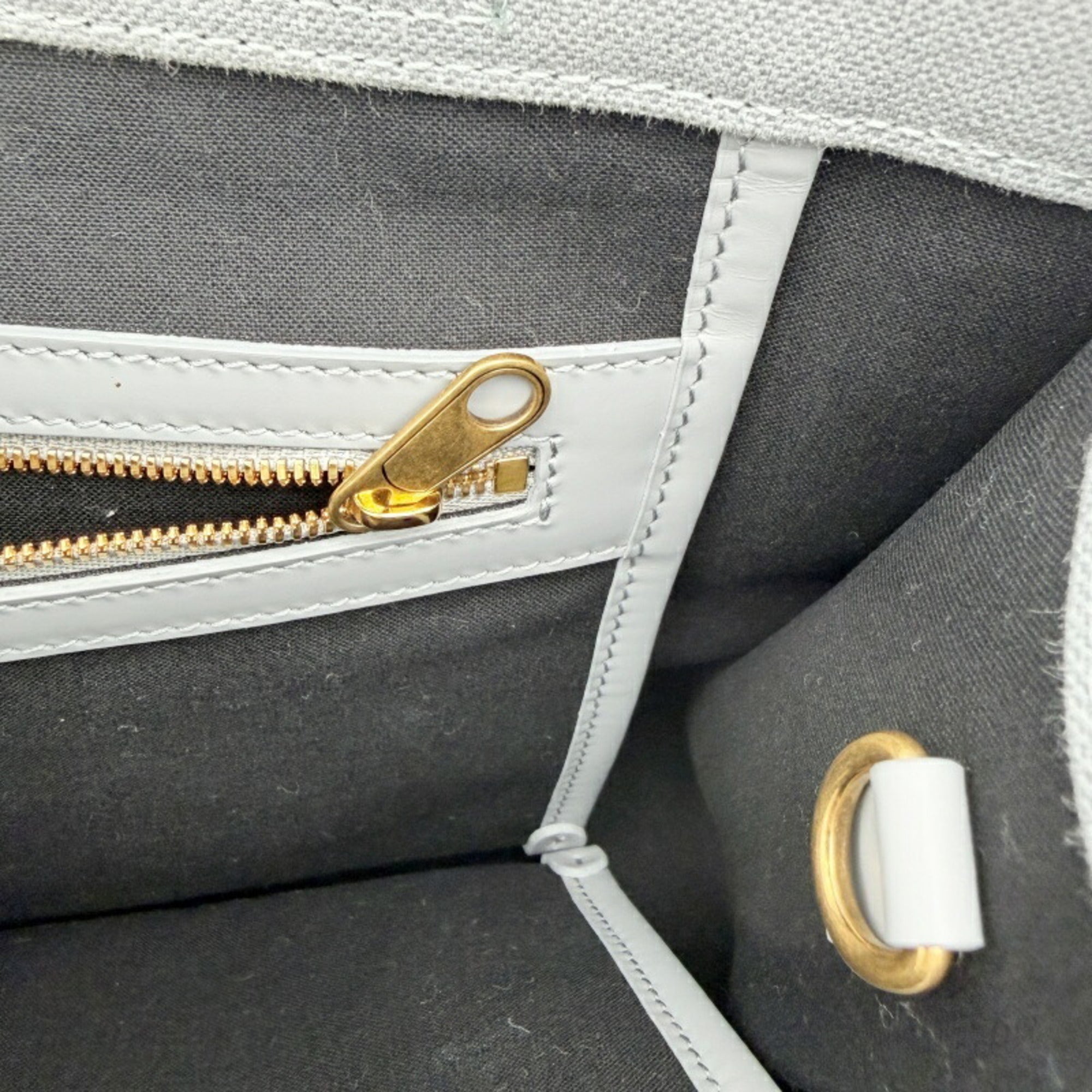 Balenciaga Gray Canvas Leather Tote Bag (Pre-Owned)