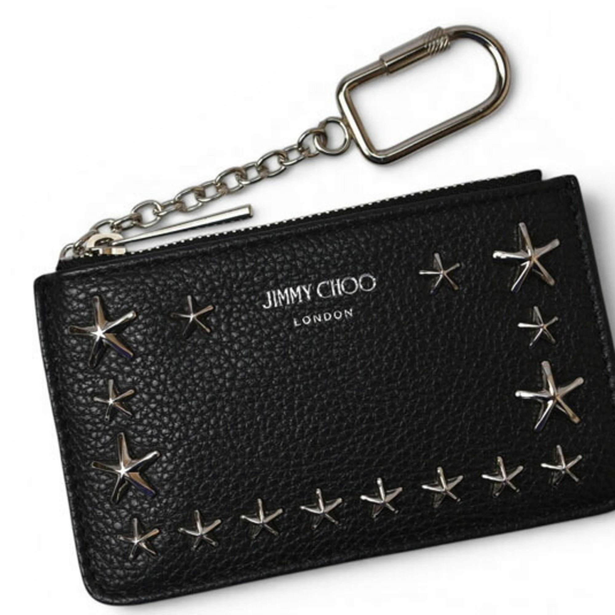 Jimmy Choo Black Leather Coin Purse/Coin Case (Pre-Owned)