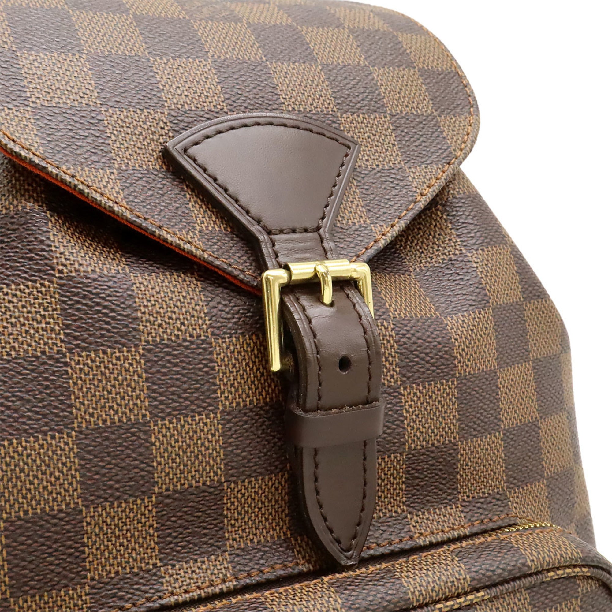 Louis Vuitton Brown Damier Canvas White Pvc Backpack Shoulder Bag (Pre-Owned)