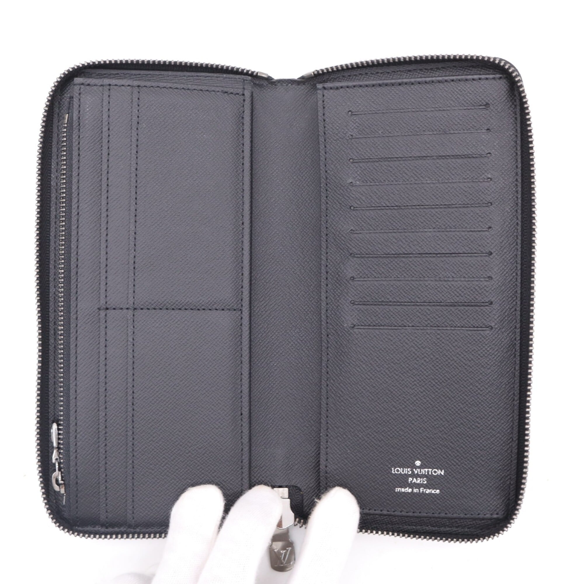 Louis Vuitton Monogram Eclipse Black Gray Monogram Eclipse Coated Canvas Leather Long Wallet (Bi-Fold) (Pre-Owned)