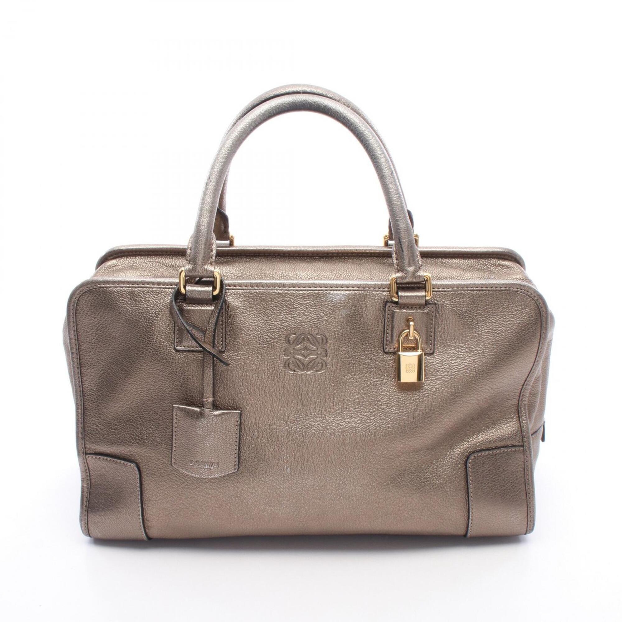 Loewe Amazona Gold Leather Handbag (Pre-Owned)